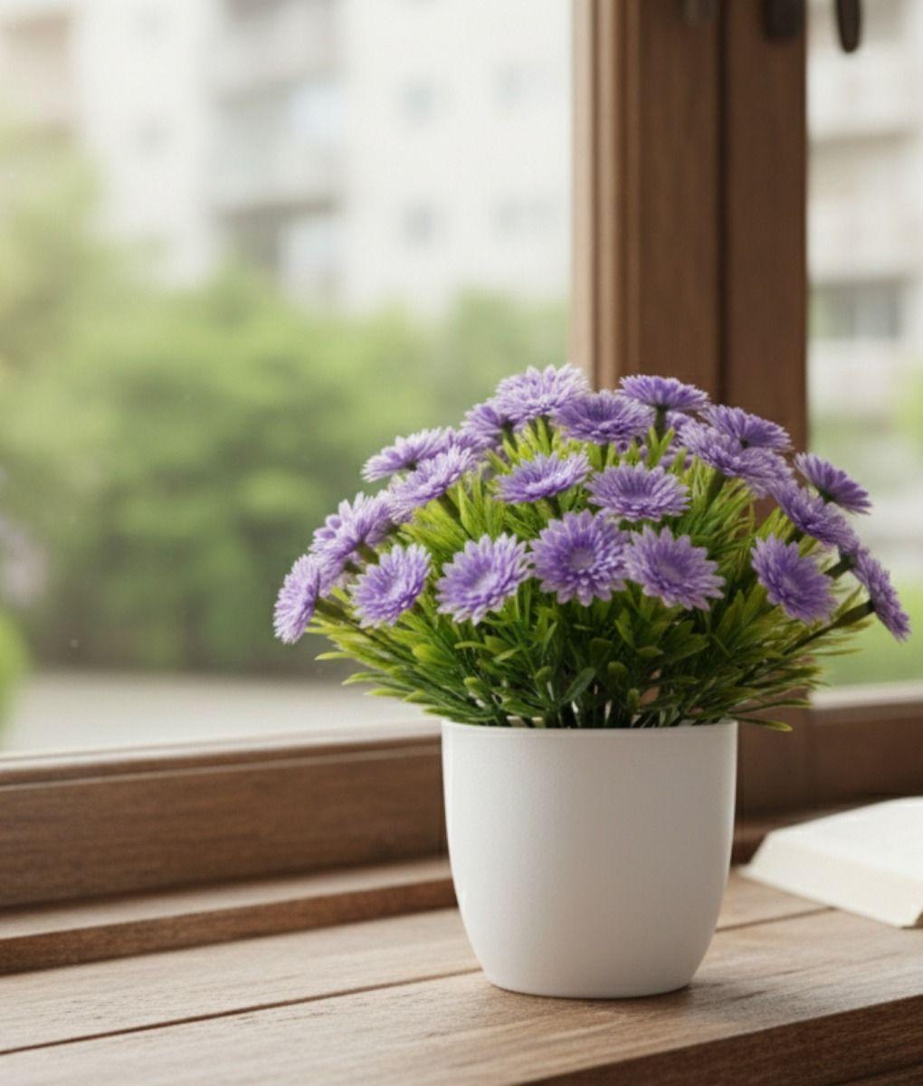 Set 2 Flores Artificiales Adorno Floral Silvestre Hogar Jhn-7