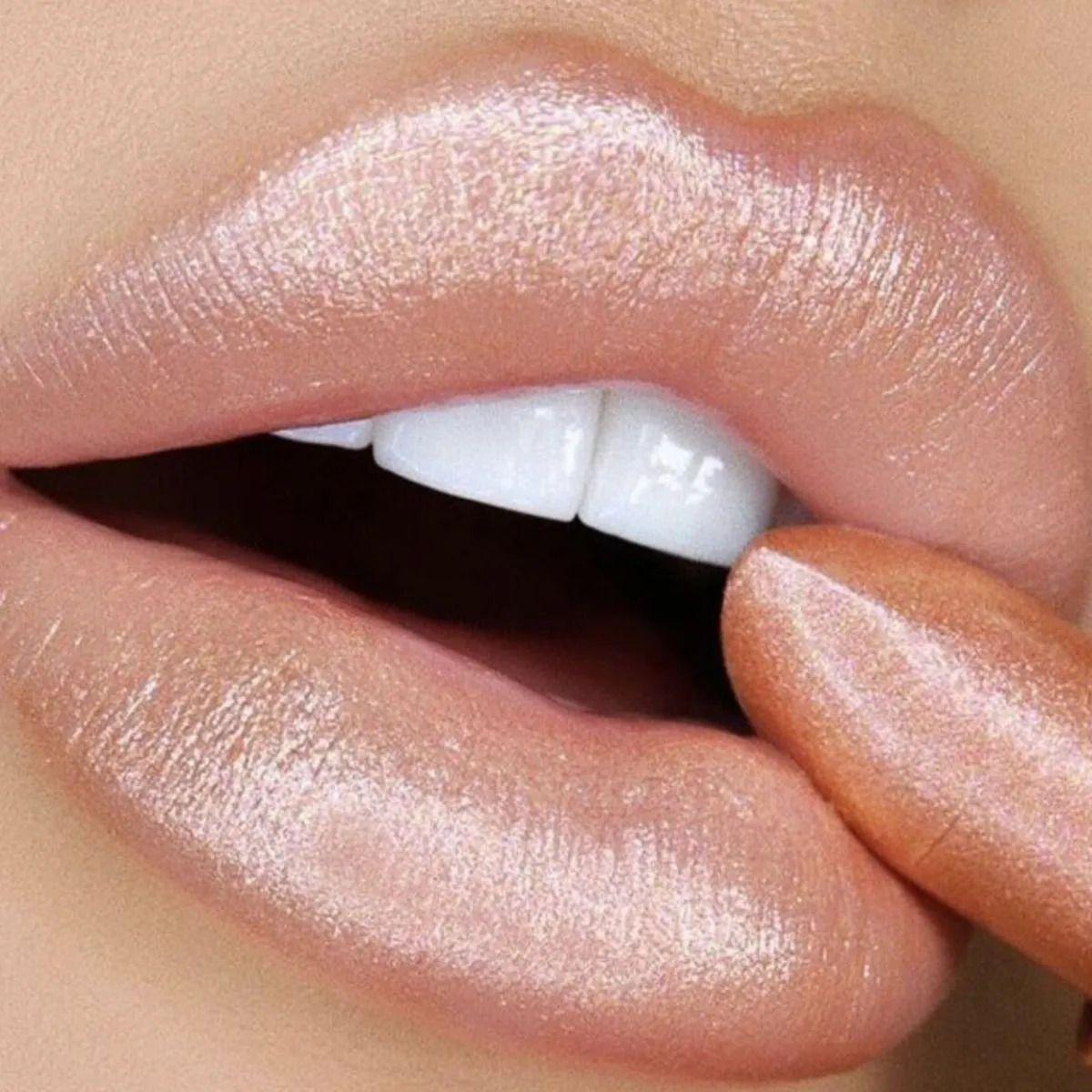 Paq 24 Labiales Barra Efecto Metalizado Diseño Corazón ALJ-5