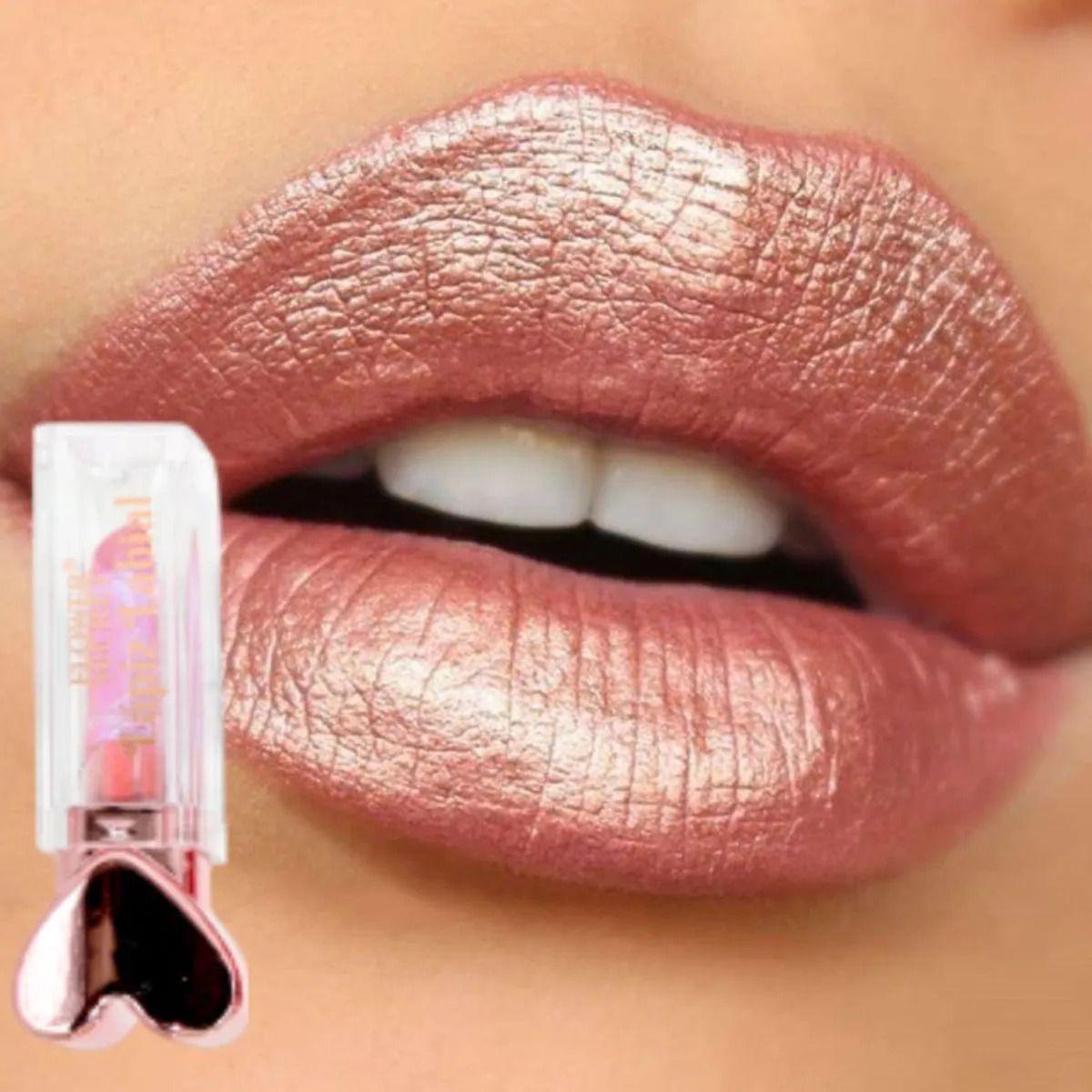 Paq 24 Labiales Barra Efecto Metalizado Diseño Corazón ALJ-8