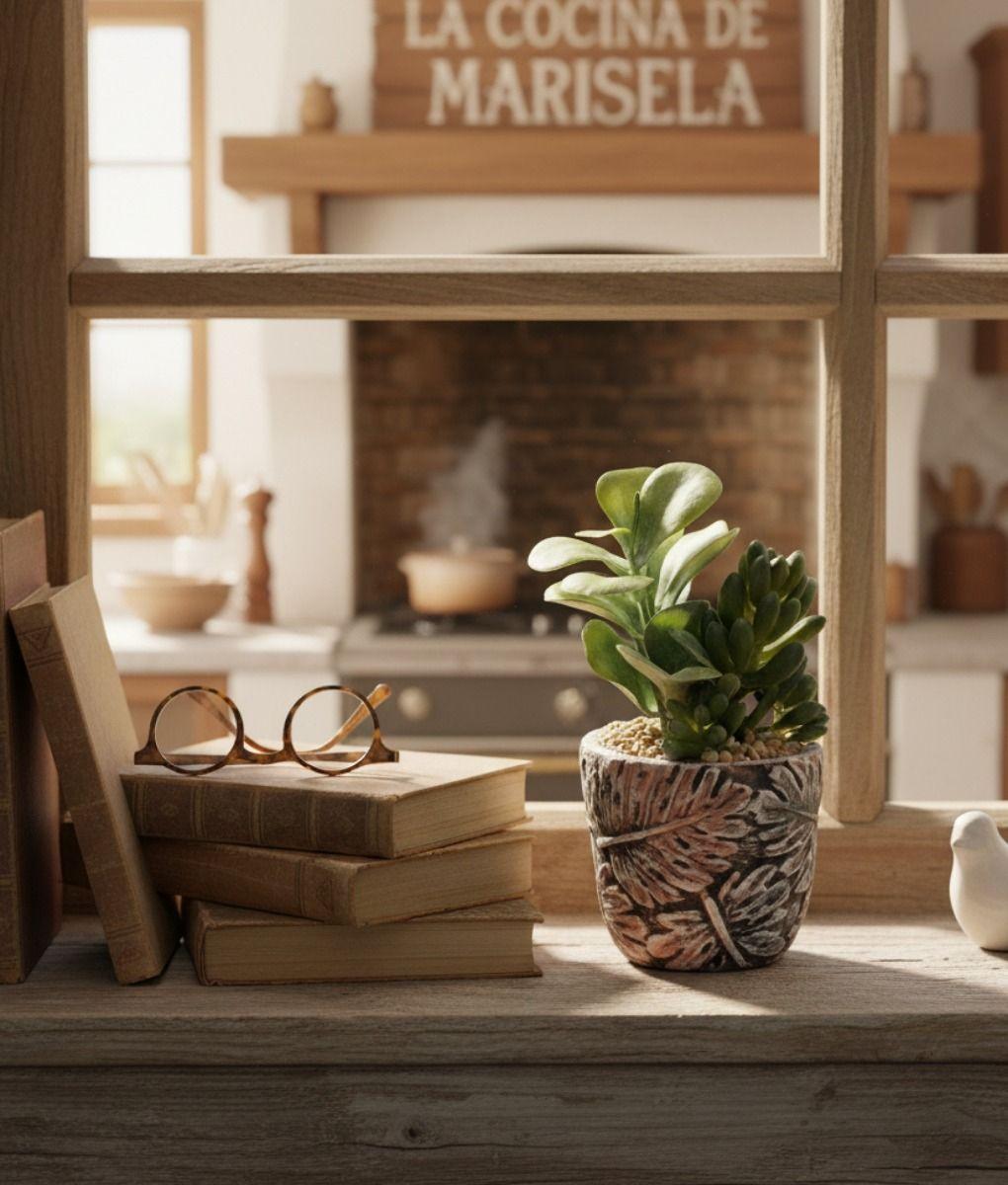 Set 2 Planta Decorativa Suculenta Adorno Hogar Jhn-9