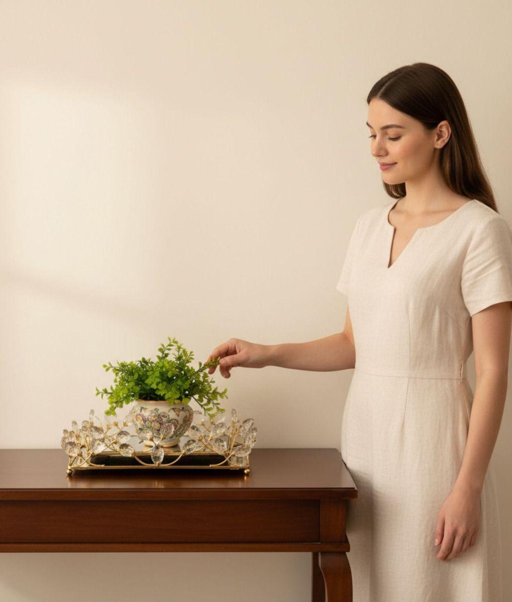 Bandeja Decorativa Elegante Multifuncional Organizador Jhn-4