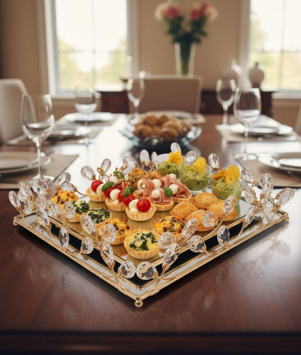 Bandeja Decorativa Elegante Multifuncional Organizador Jhn-9