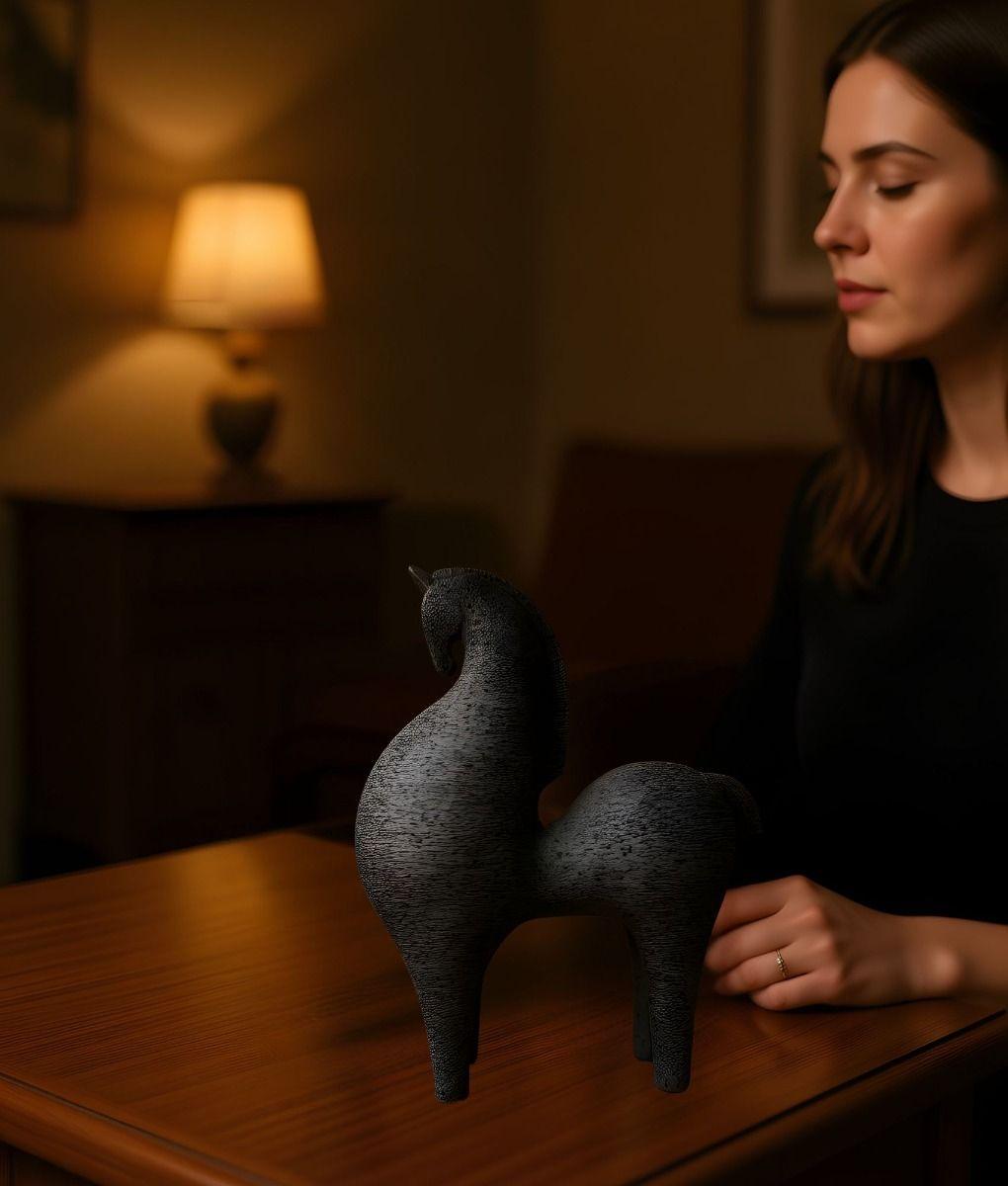 Estatua Caballo Elegante Figura Decorativa Estilizada Jhn-2