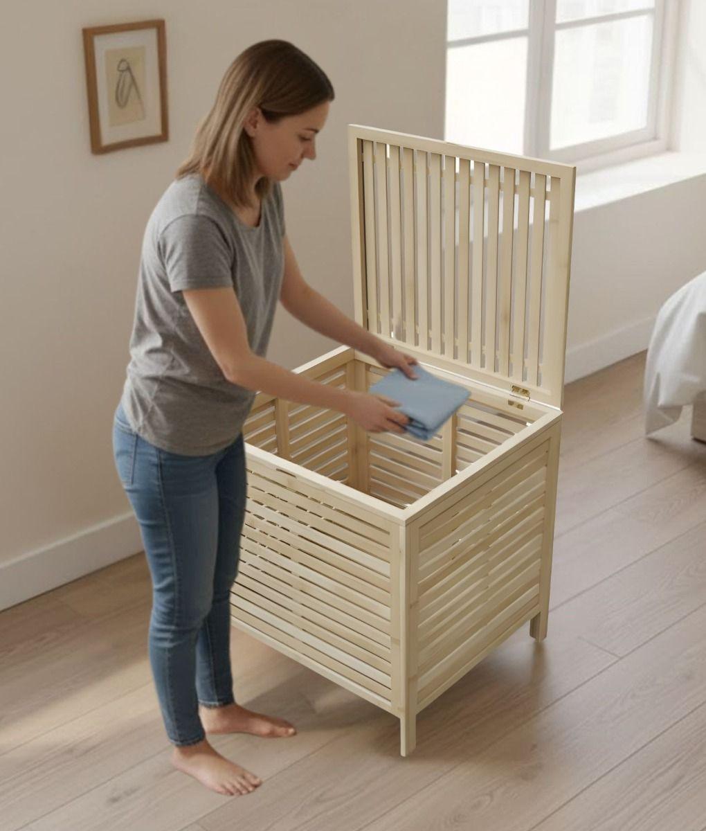 Canasto Ropa Organizador Almacenamiento Cesto Tapa Jhn-3