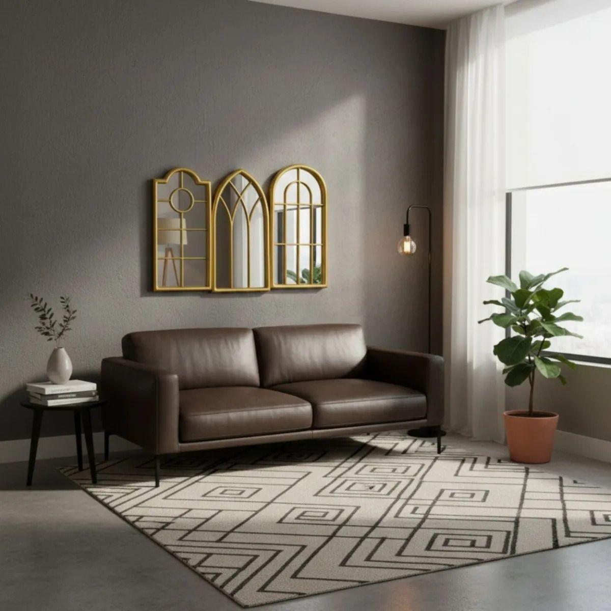 Set Espejos Murales Ventanas Luz Estilo Catedral AJ-8
