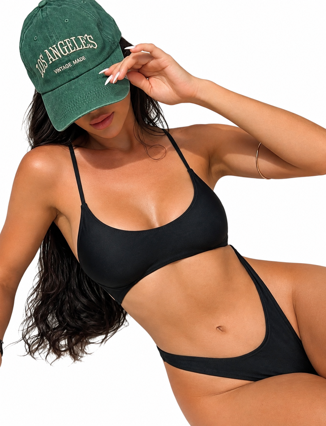 Traje de Baño Trikini Negro Espalda Cruzada Colaless-2