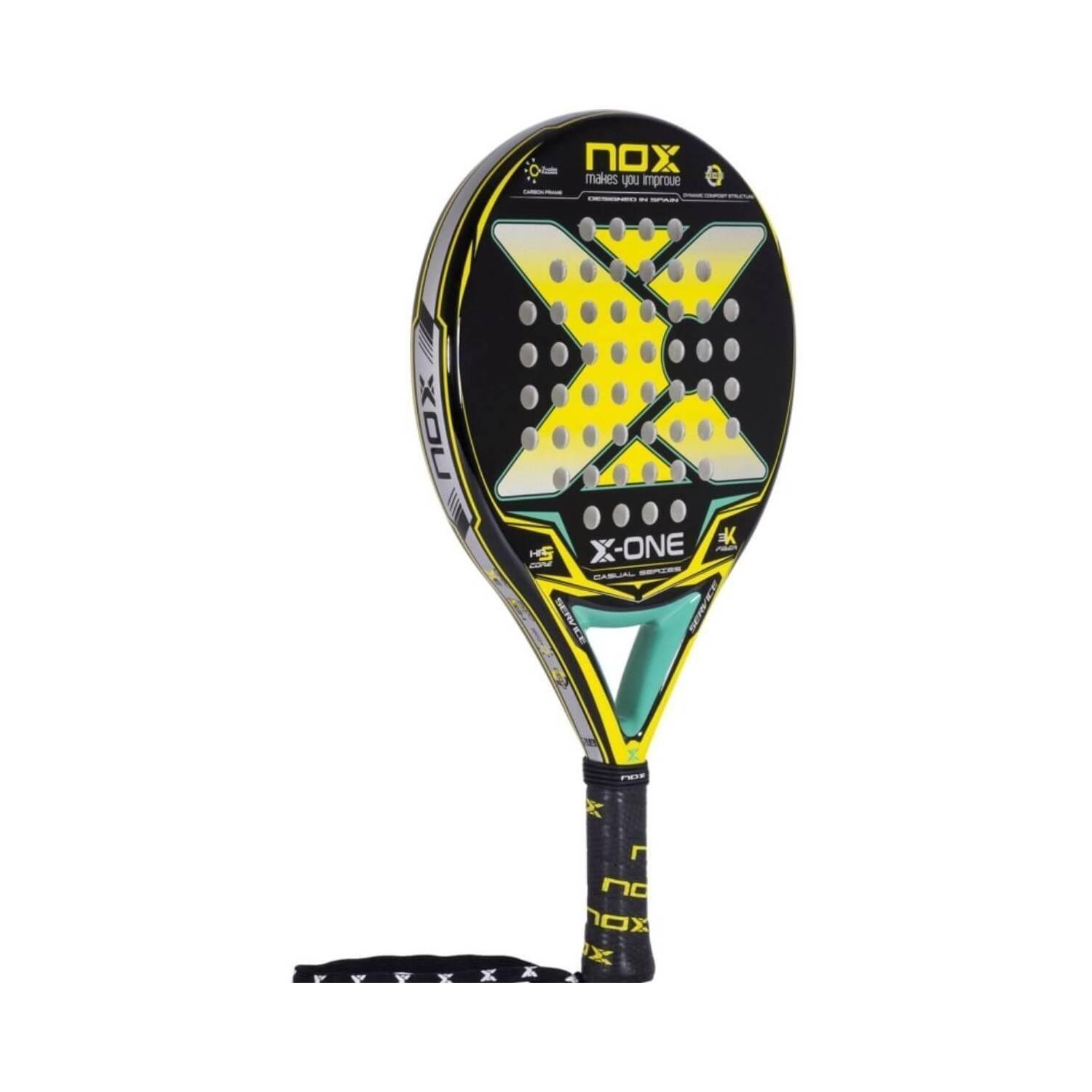 Pala Padel Nox X- One Casual Series Amarilla + Funda-2