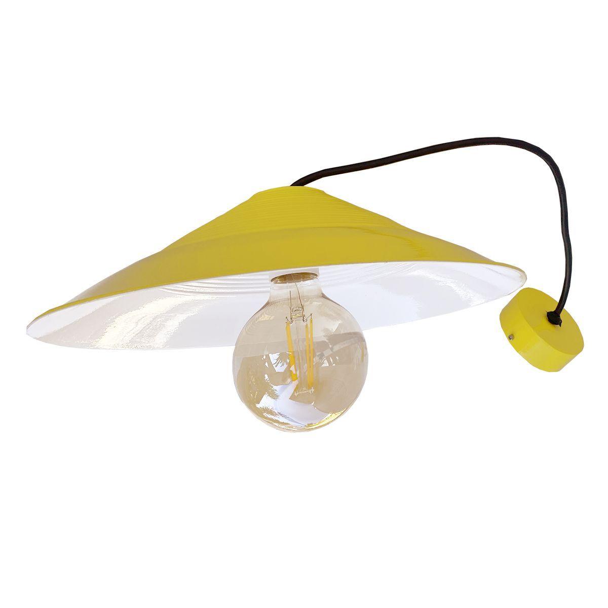 Lámpara de Techo amarillo Lirio A&A Iluminación-4