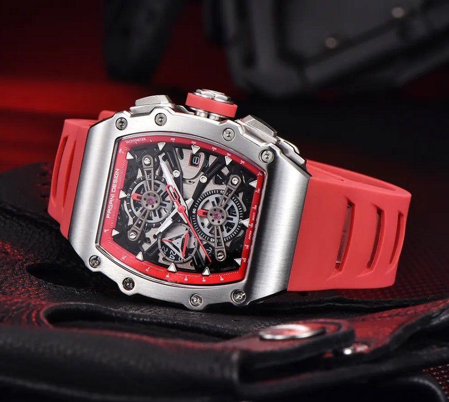 Reloj Hombre "PAGANI F1" Seiko Acero Quirúrgico Cristal de Zafiro-1