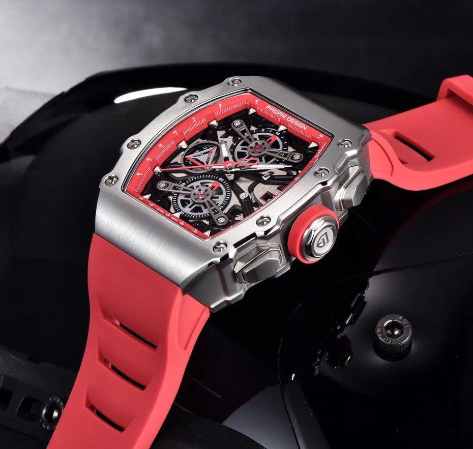 Reloj Hombre "PAGANI F1" Seiko Acero Quirúrgico Cristal de Zafiro-5