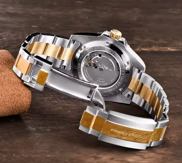 Reloj Hombre PAGANI "SUBMARINER GOLD" Maquinaria Automática Seiko Cristal de Zafiro-3