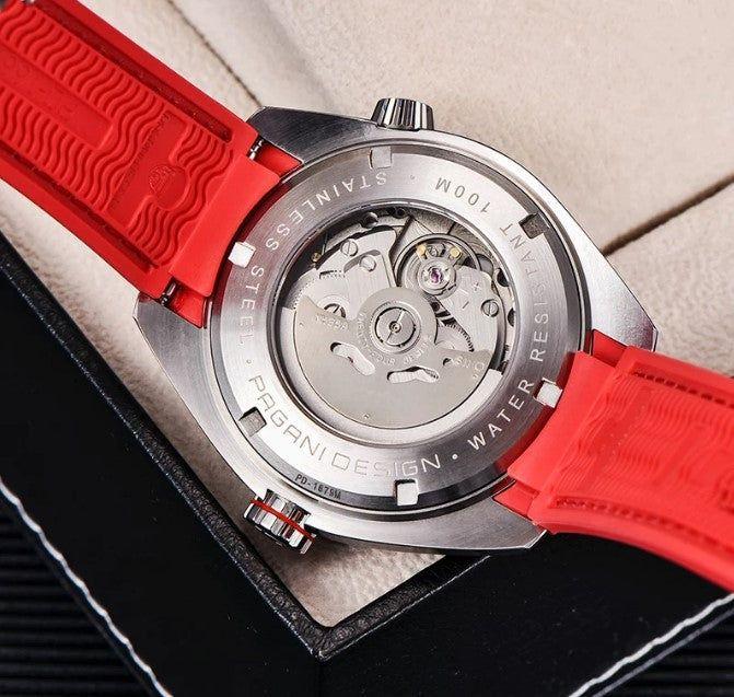 Reloj Hombre PAGANI SEAMASTER SPORT BLUE Maquinaria Automática Acero Quirúrgico Cristal de Zafiro-6
