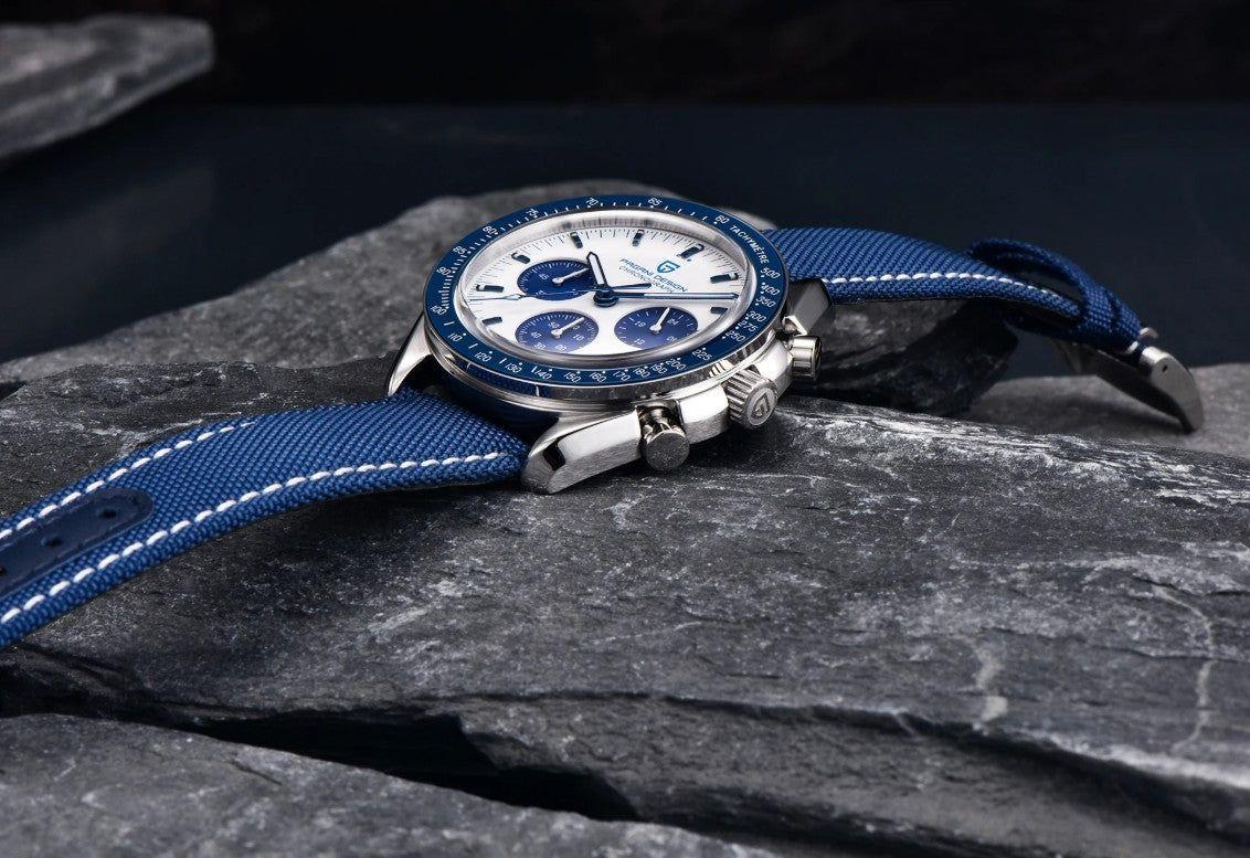 Reloj Hombre PAGANI "SPEEDMASTER BLUE" Sport Cristal de Zafiro-Cerámica-2