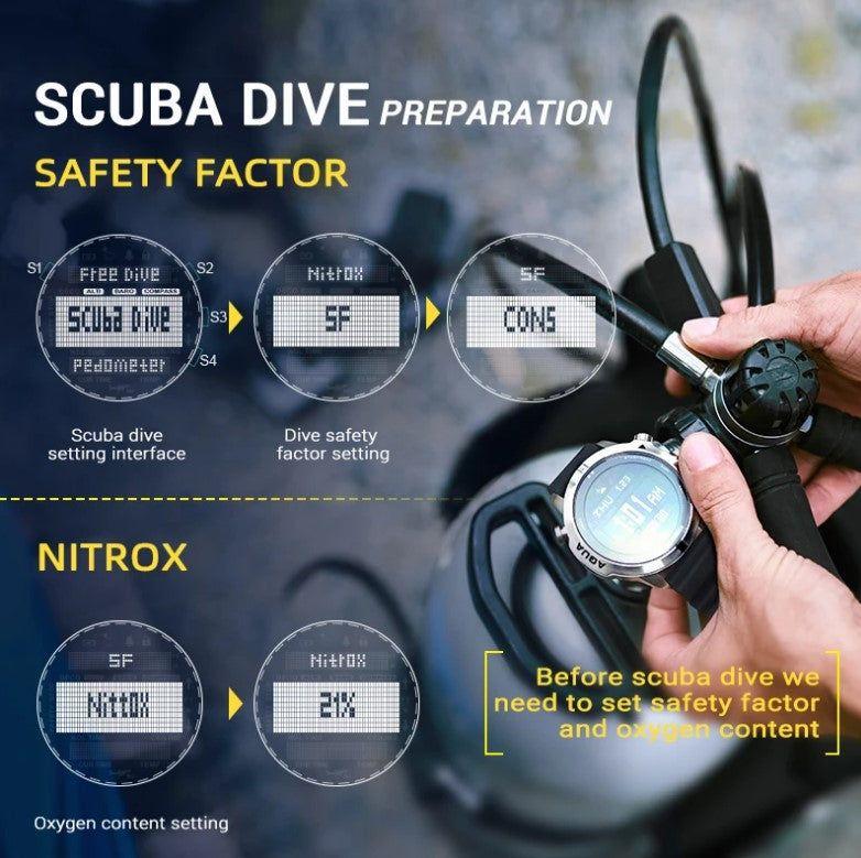 Reloj Hombre NORTH EDGE AQUA BUCEO Sport Outdoor Militar Digital-2