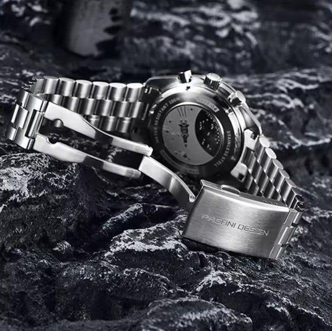 Reloj Hombre PAGANI "SPEEDMASTER" Black Cristal de Zafiro-Ceramica-2