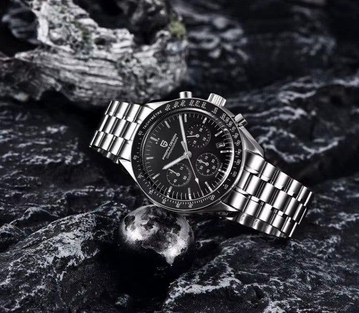 Reloj Hombre PAGANI "SPEEDMASTER" Black Cristal de Zafiro-Ceramica-5