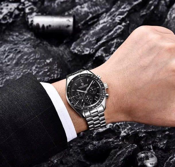 Reloj Hombre PAGANI "SPEEDMASTER" Black Cristal de Zafiro-Ceramica-6
