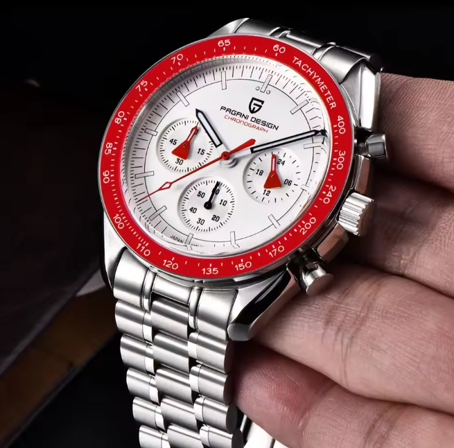 Reloj Hombre PAGANI "SPEEDMASTER" RED Cristal de Zafiro-Cerámica-3