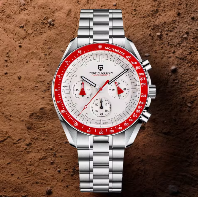 Reloj Hombre PAGANI "SPEEDMASTER" RED Cristal de Zafiro-Cerámica-6