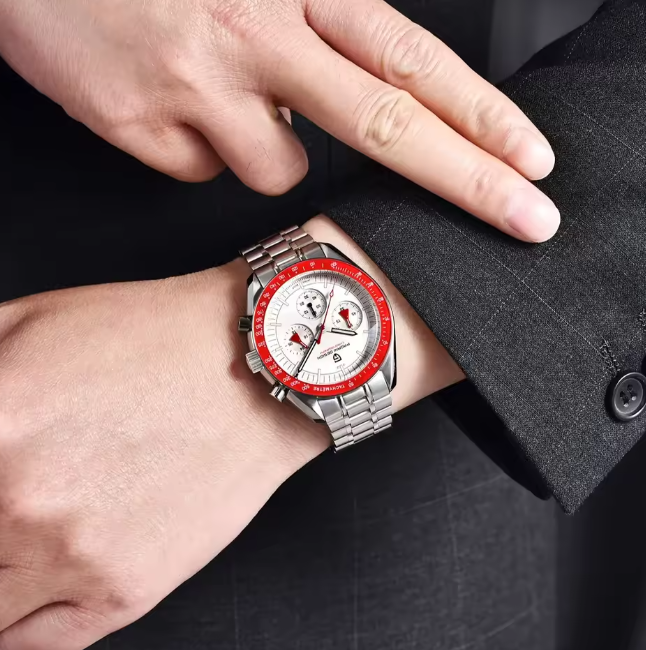 Reloj Hombre PAGANI "SPEEDMASTER" RED Cristal de Zafiro-Cerámica-7