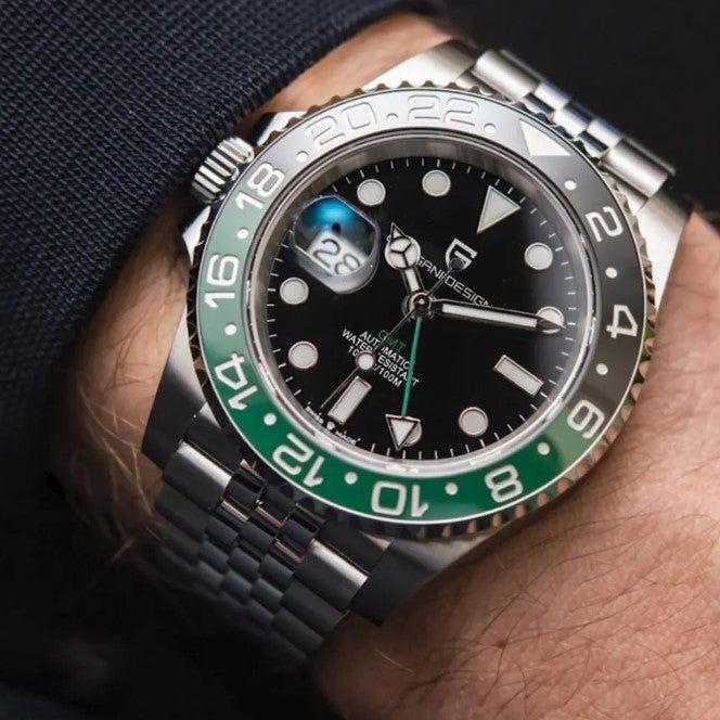 Reloj Hombre PAGANI "GMT MASTER 2 HULK" BICOLOR Clásico-Sport Automático Cristal de Zafiro-1