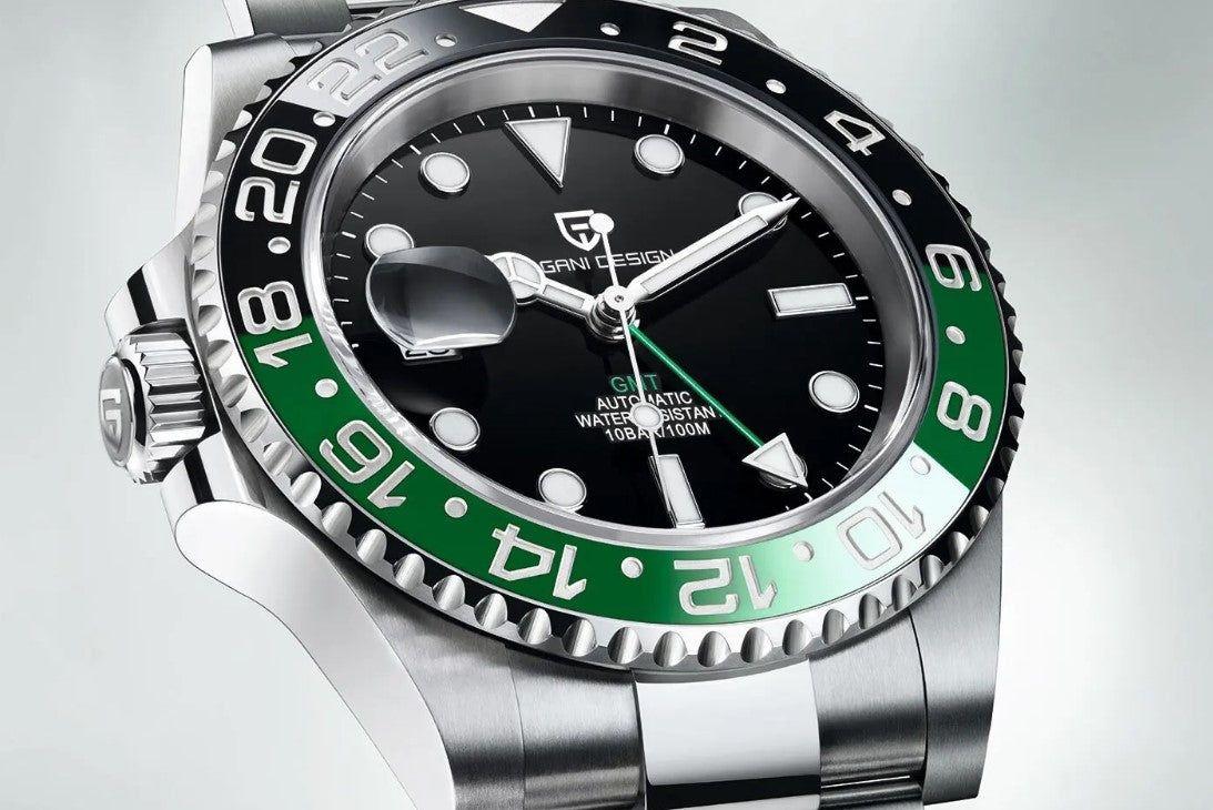 Reloj Hombre PAGANI "GMT MASTER 2 HULK" BICOLOR Clásico-Sport Automático Cristal de Zafiro-4