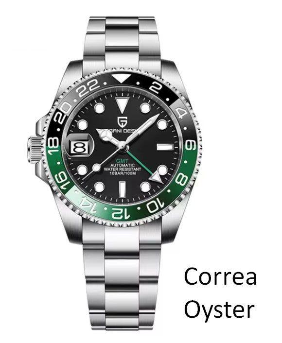 Reloj Hombre PAGANI "GMT MASTER 2 HULK" BICOLOR Clásico-Sport Automático Cristal de Zafiro-5
