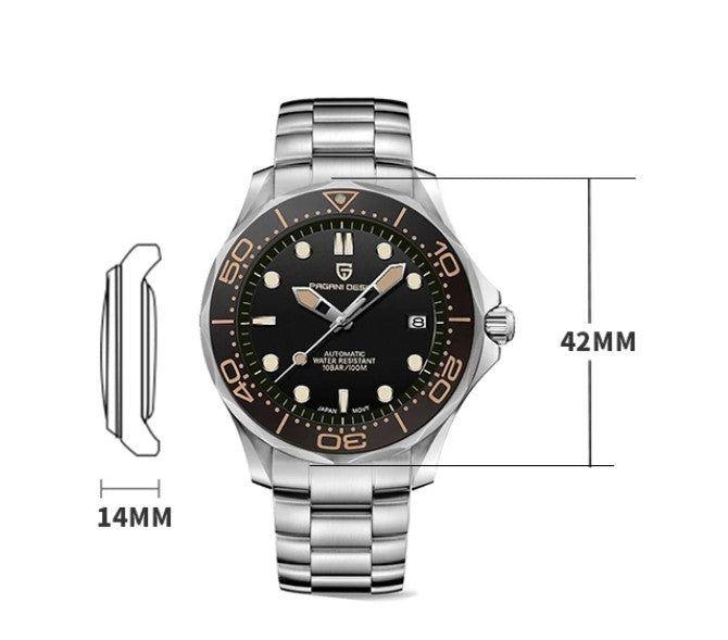 Reloj Hombre "PAGANI SEAMASTER 007", Automático Cristal de Zafiro-6