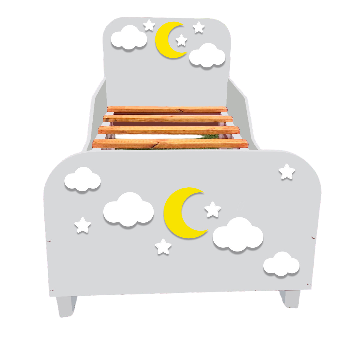 Cama De Transición Para Niños modelo luna y estrellas-0