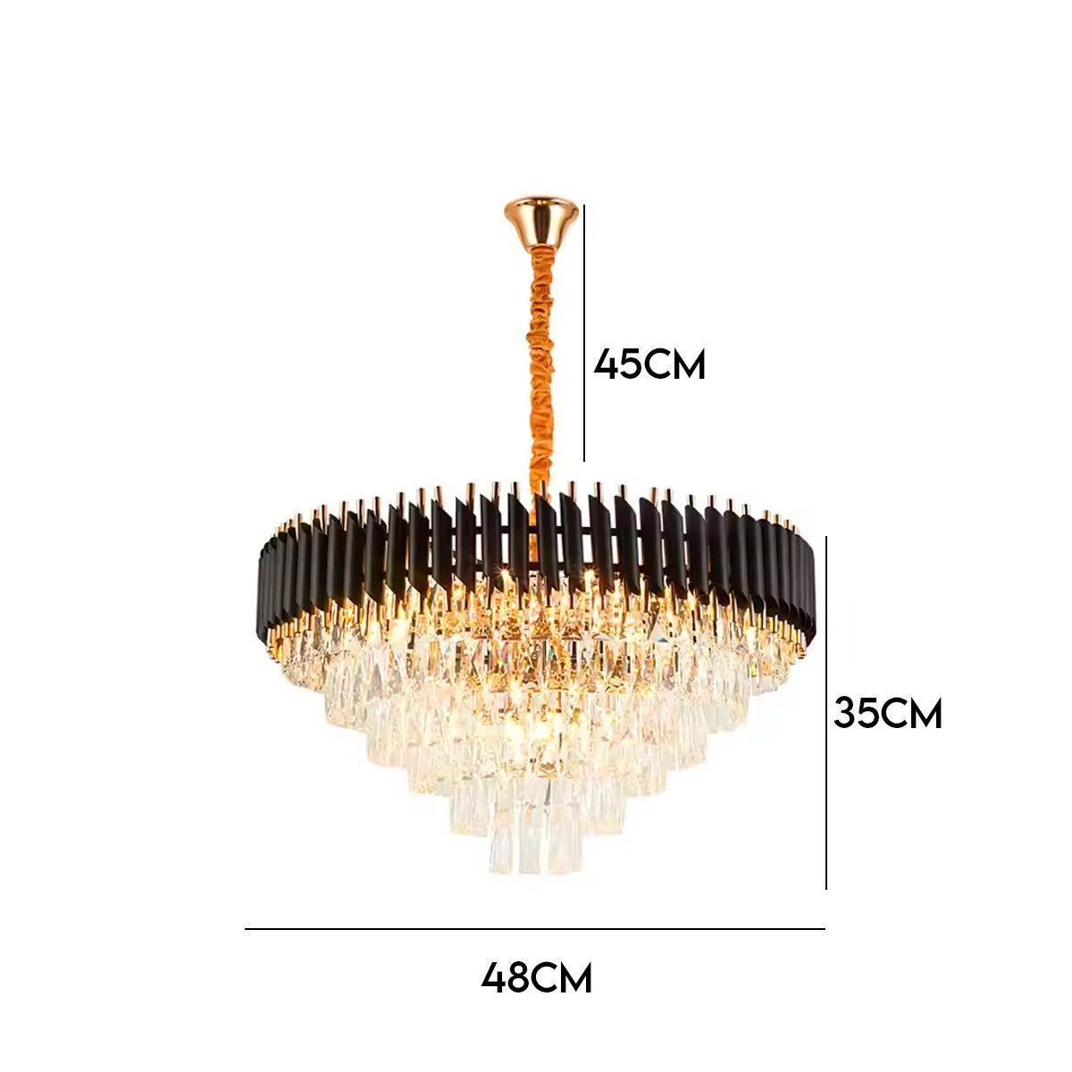 Lámpara colgante Grande de decoración clásico contemporáneo Black-1