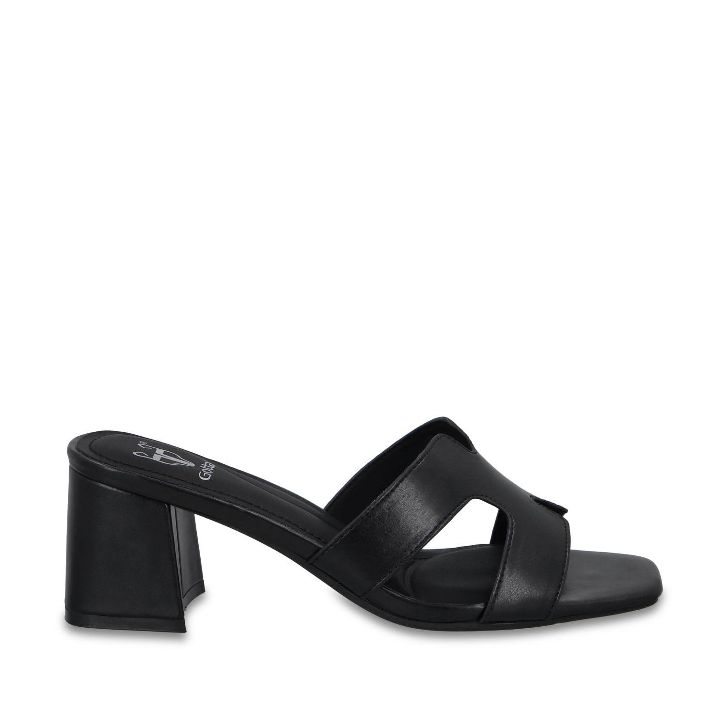 Sandalia Taco Negra Matte Mujer 64030 Gotta-0