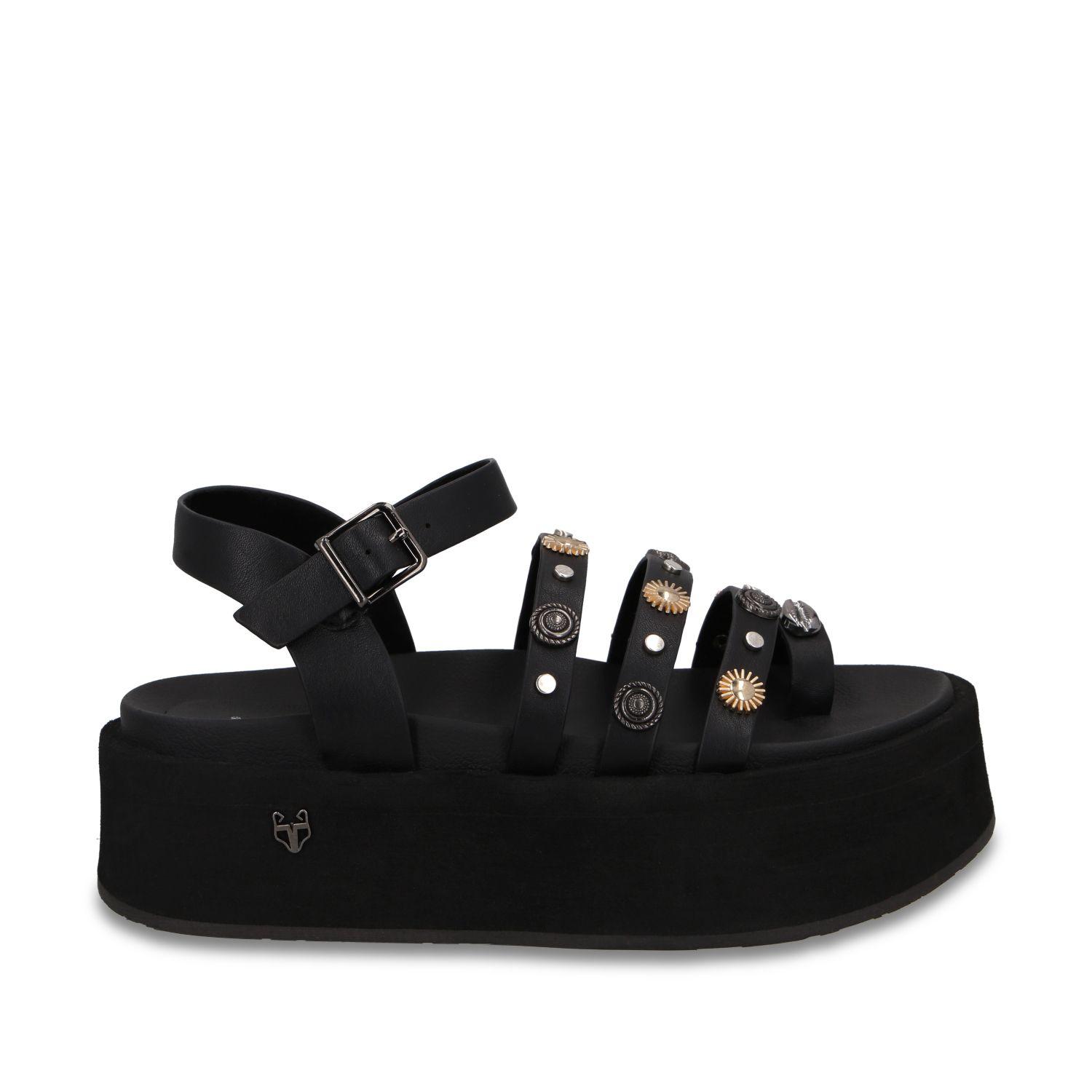 Sandalia Plataforma Negra Mujer 55943 Gotta-0