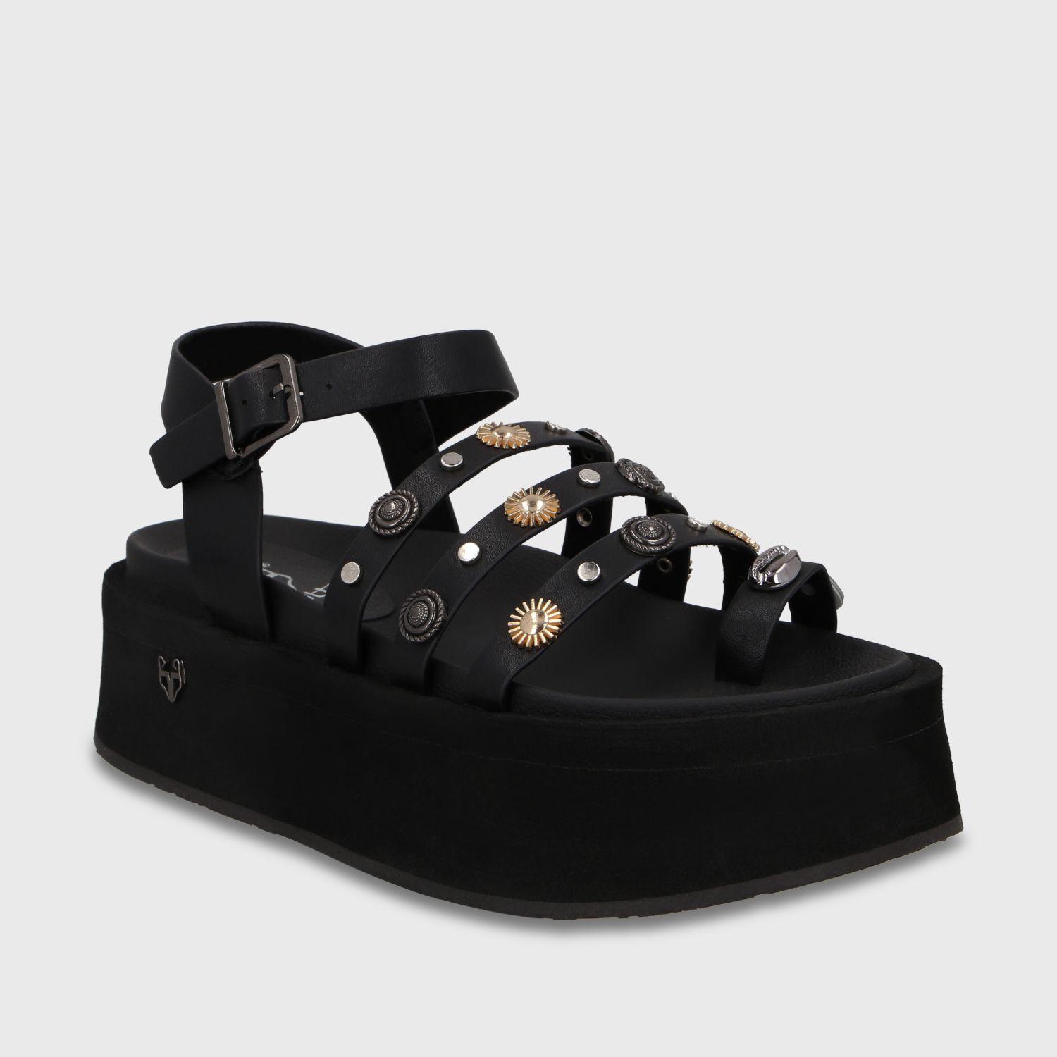 Sandalia Plataforma Negra Mujer 55943 Gotta-1