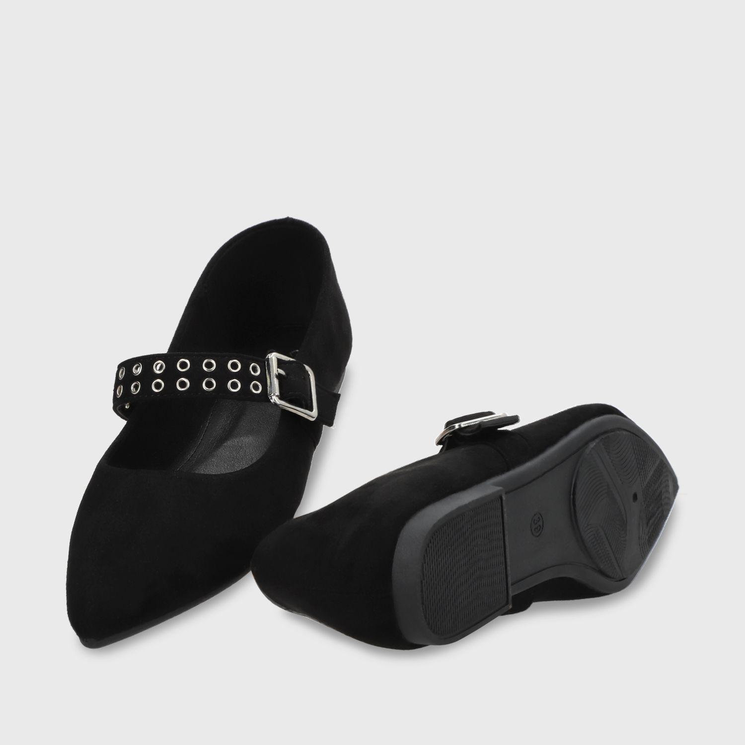 Ballerina Plano Negro Mujer 54011 Gotta-6