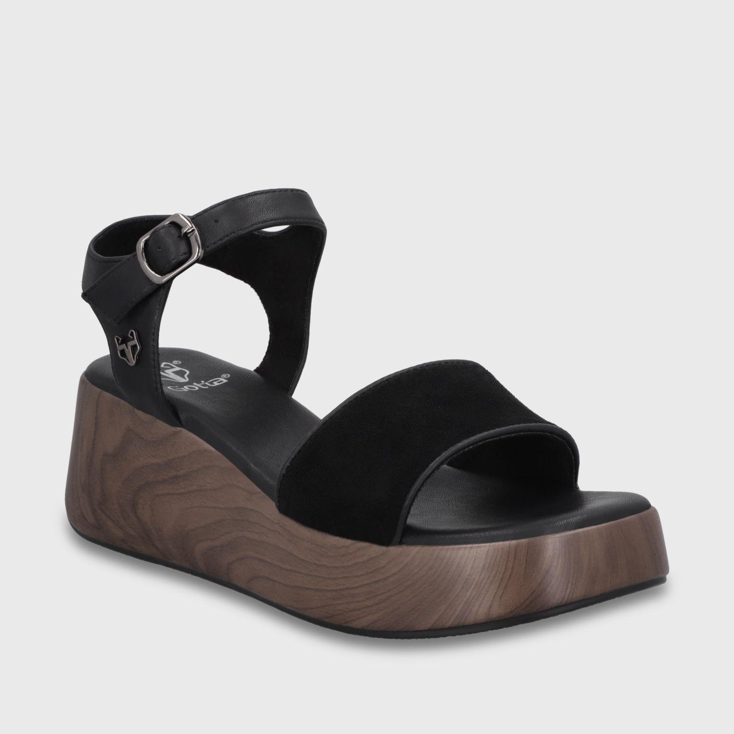 Sandalia Plataforma Negra Mujer 65820 Gotta-1