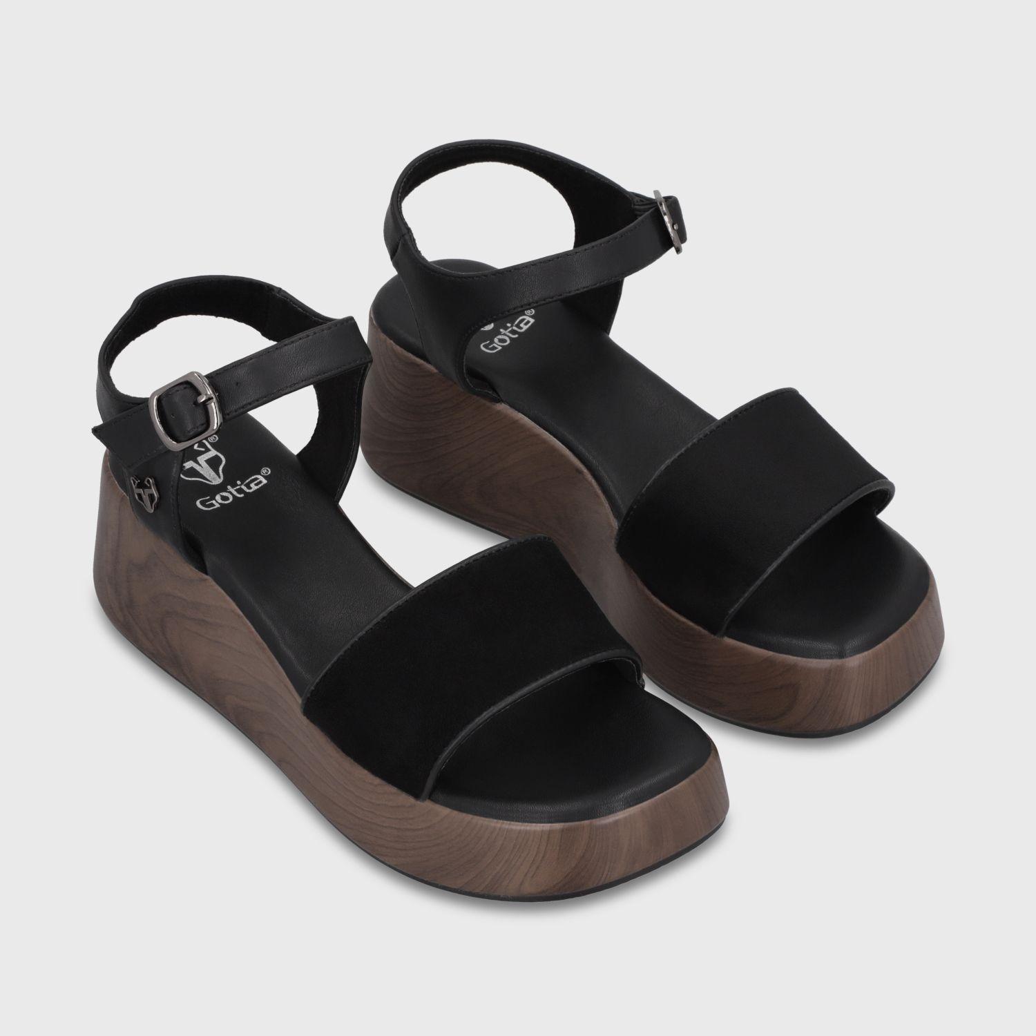 Sandalia Plataforma Negra Mujer 65820 Gotta-2