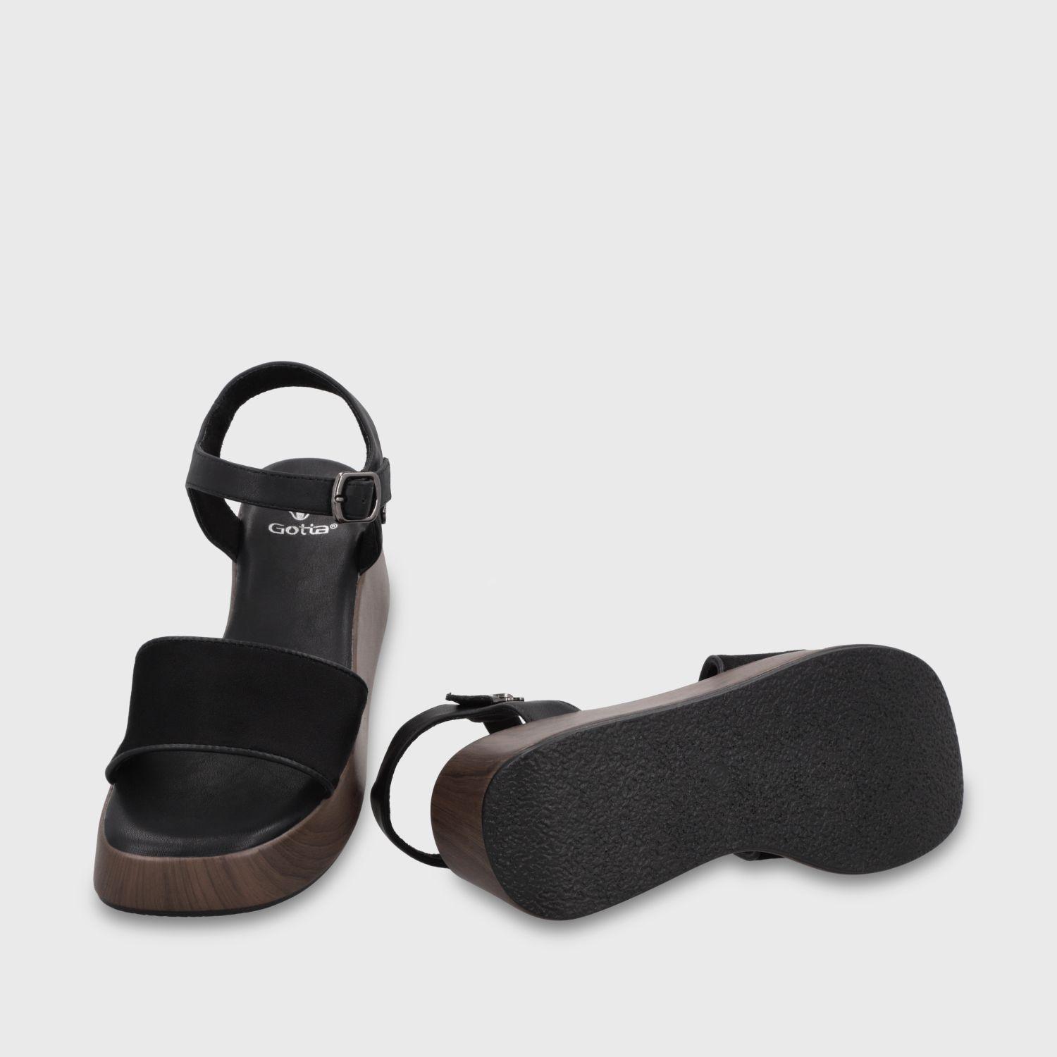 Sandalia Plataforma Negra Mujer 65820 Gotta-6