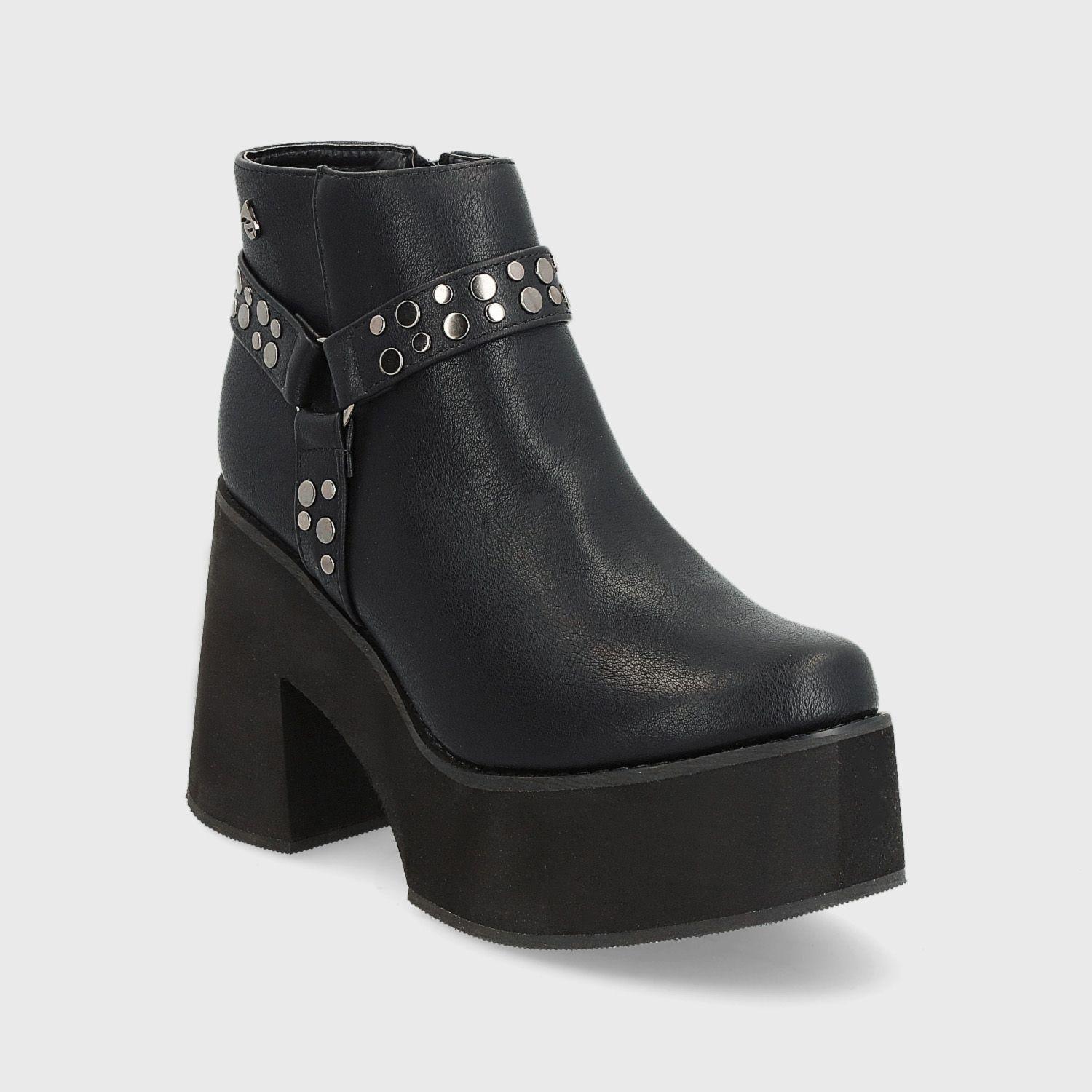 Botín Plataforma Negro Mujer 15042 Gotta-1