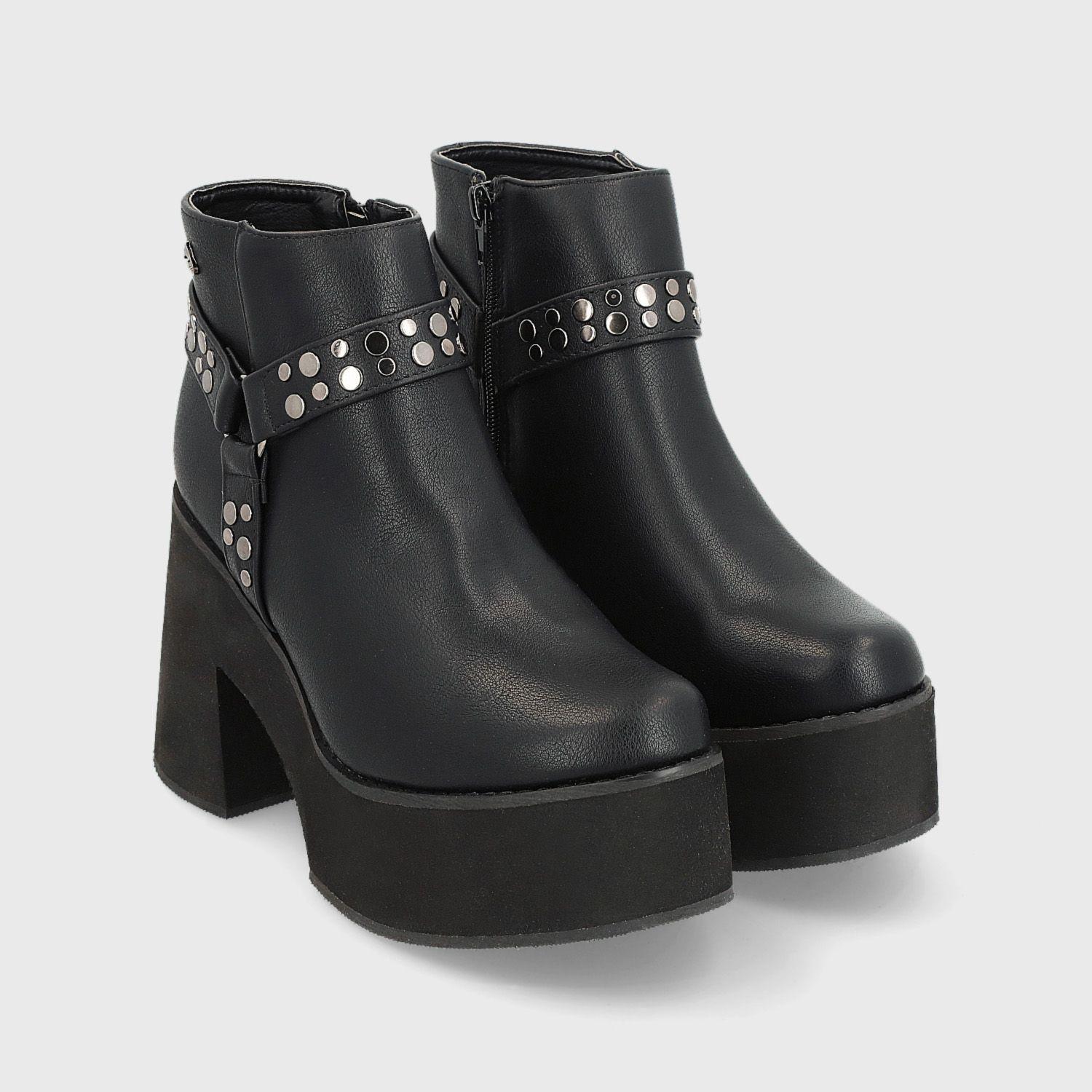 Botín Plataforma Negro Mujer 15042 Gotta-2