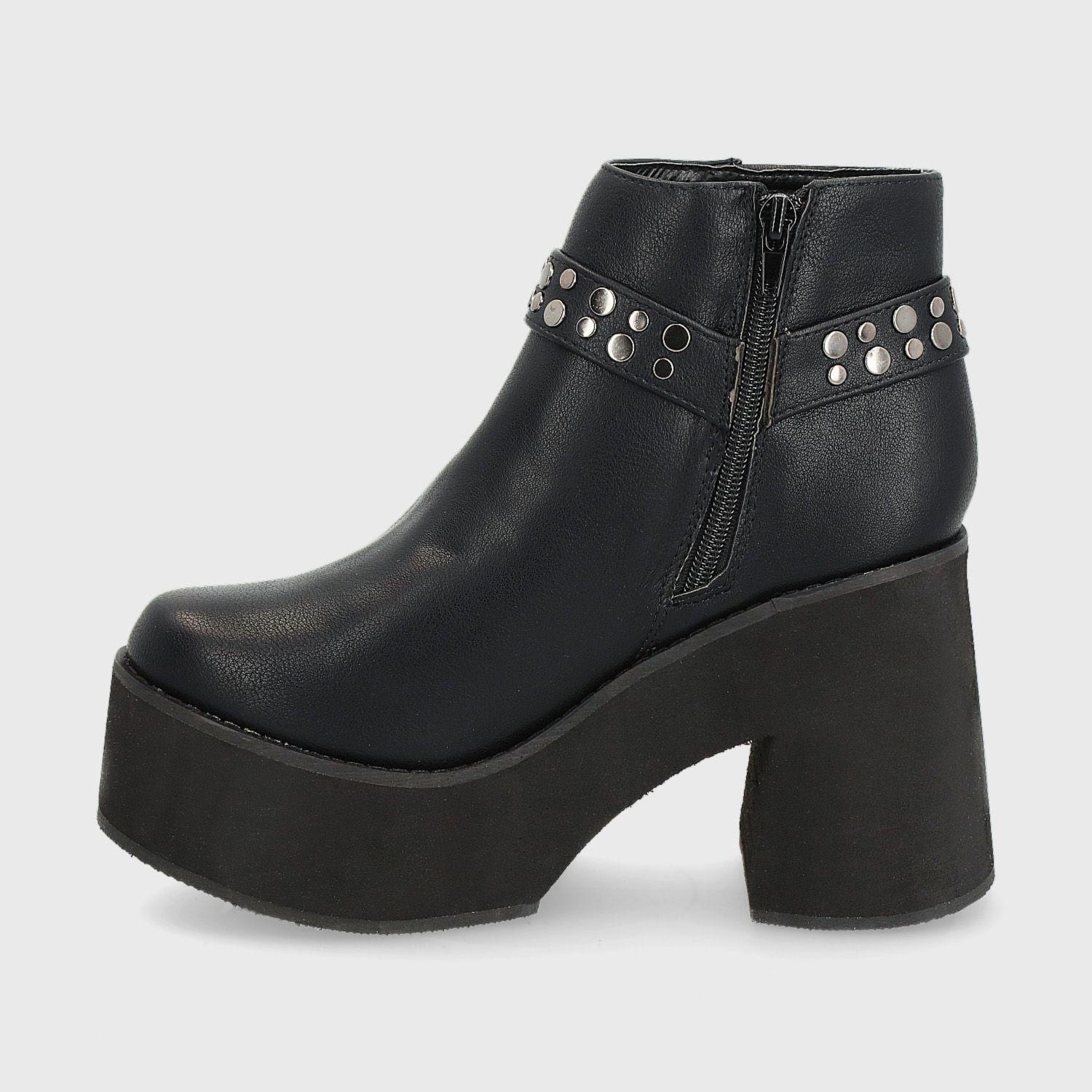 Botín Plataforma Negro Mujer 15042 Gotta-3