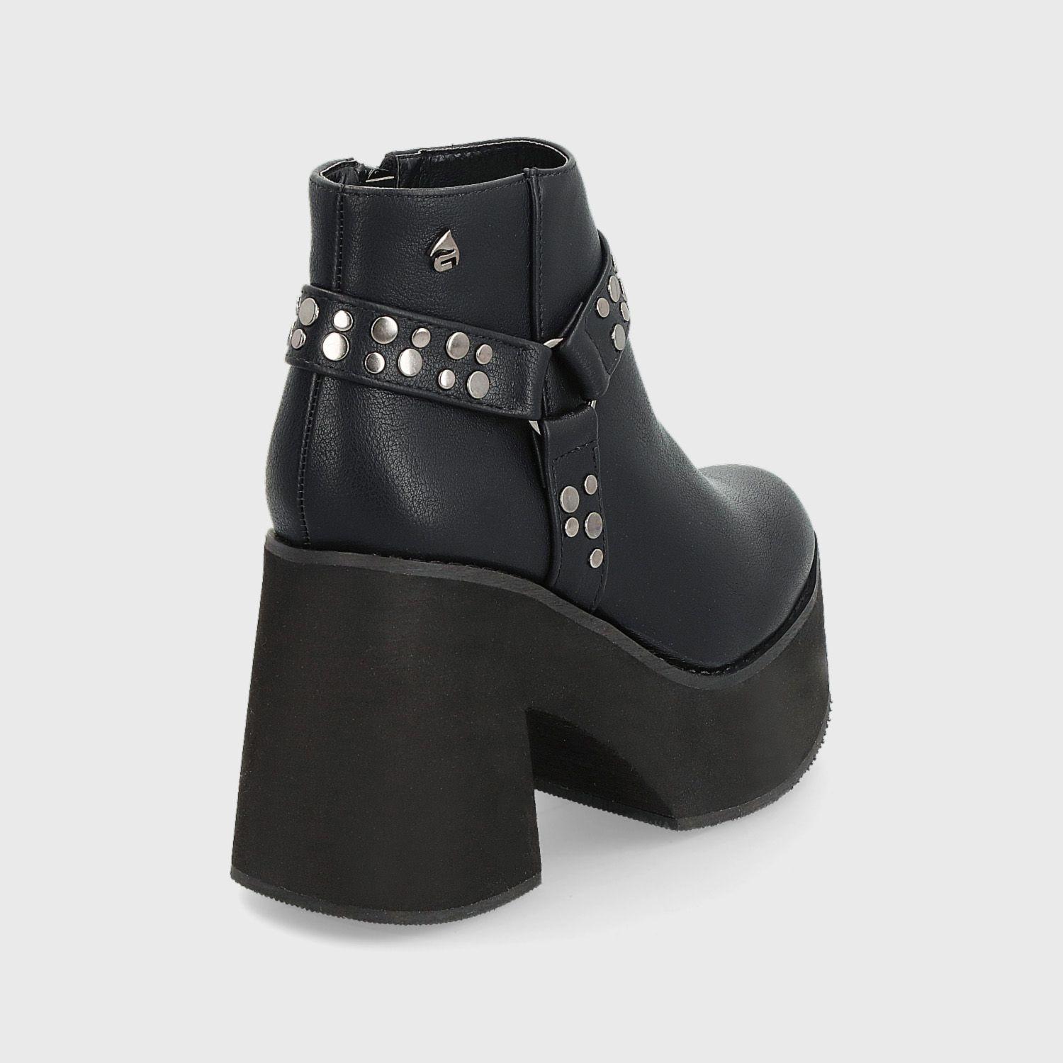 Botín Plataforma Negro Mujer 15042 Gotta-4