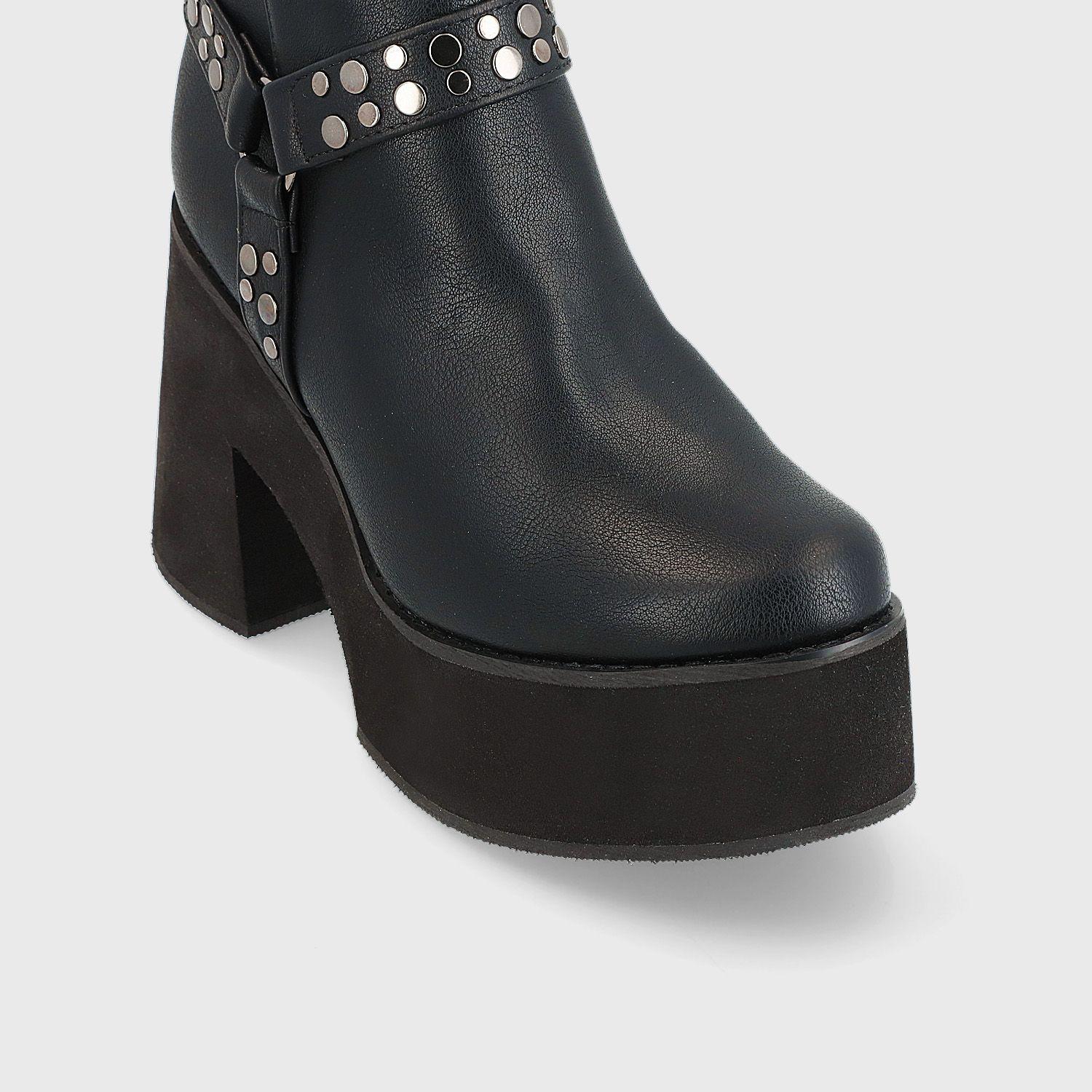Botín Plataforma Negro Mujer 15042 Gotta-5