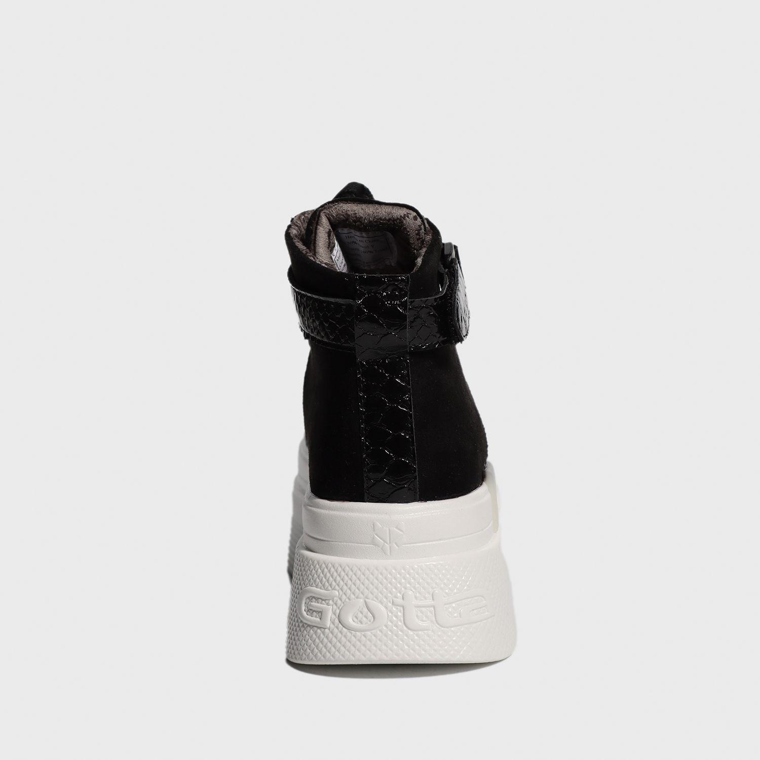 Zapatilla Plataforma Negra Mujer 13413 Gotta-4