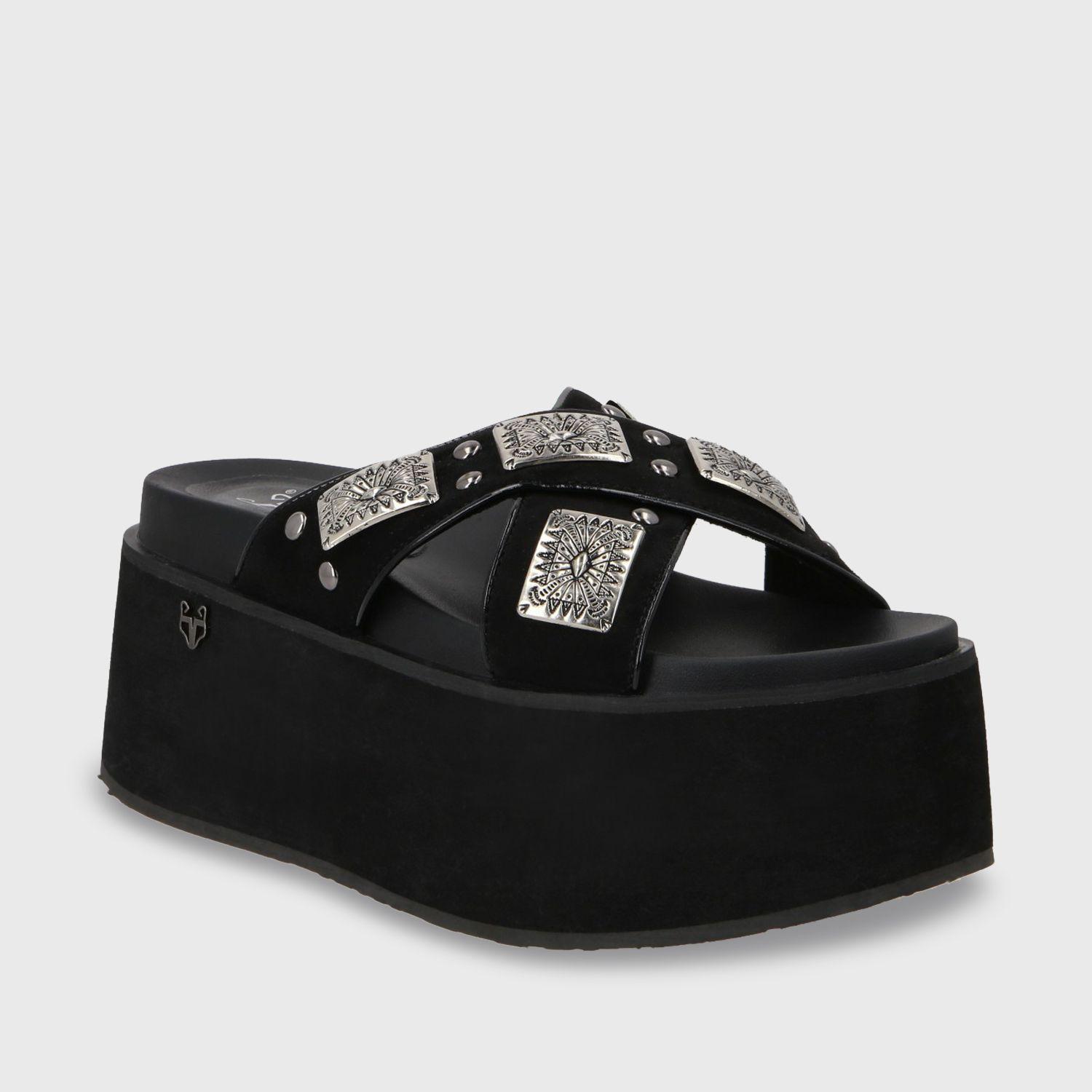 Sandalia Plataforma Negro Mujer 35187 Gotta-1