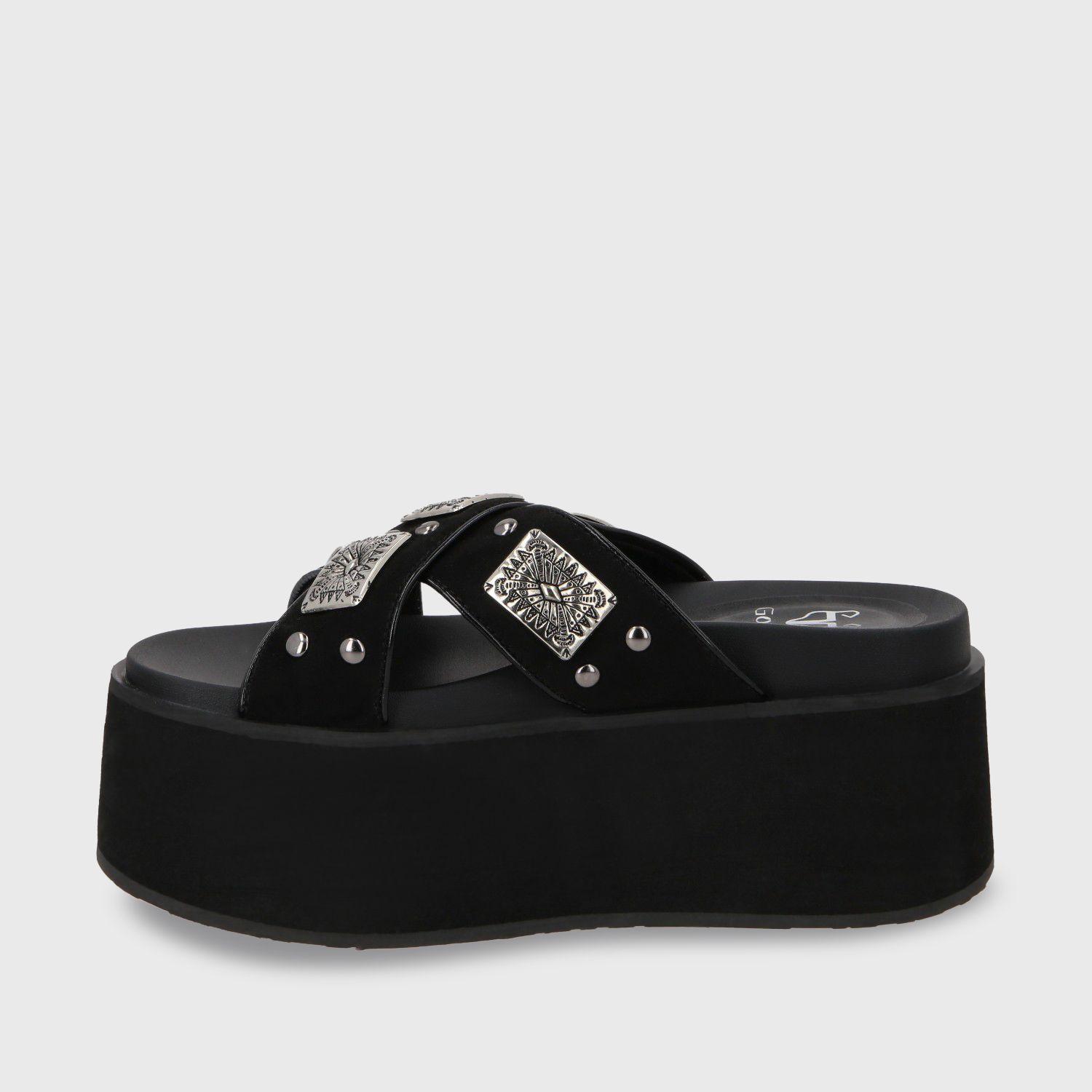 Sandalia Plataforma Negro Mujer 35187 Gotta-3