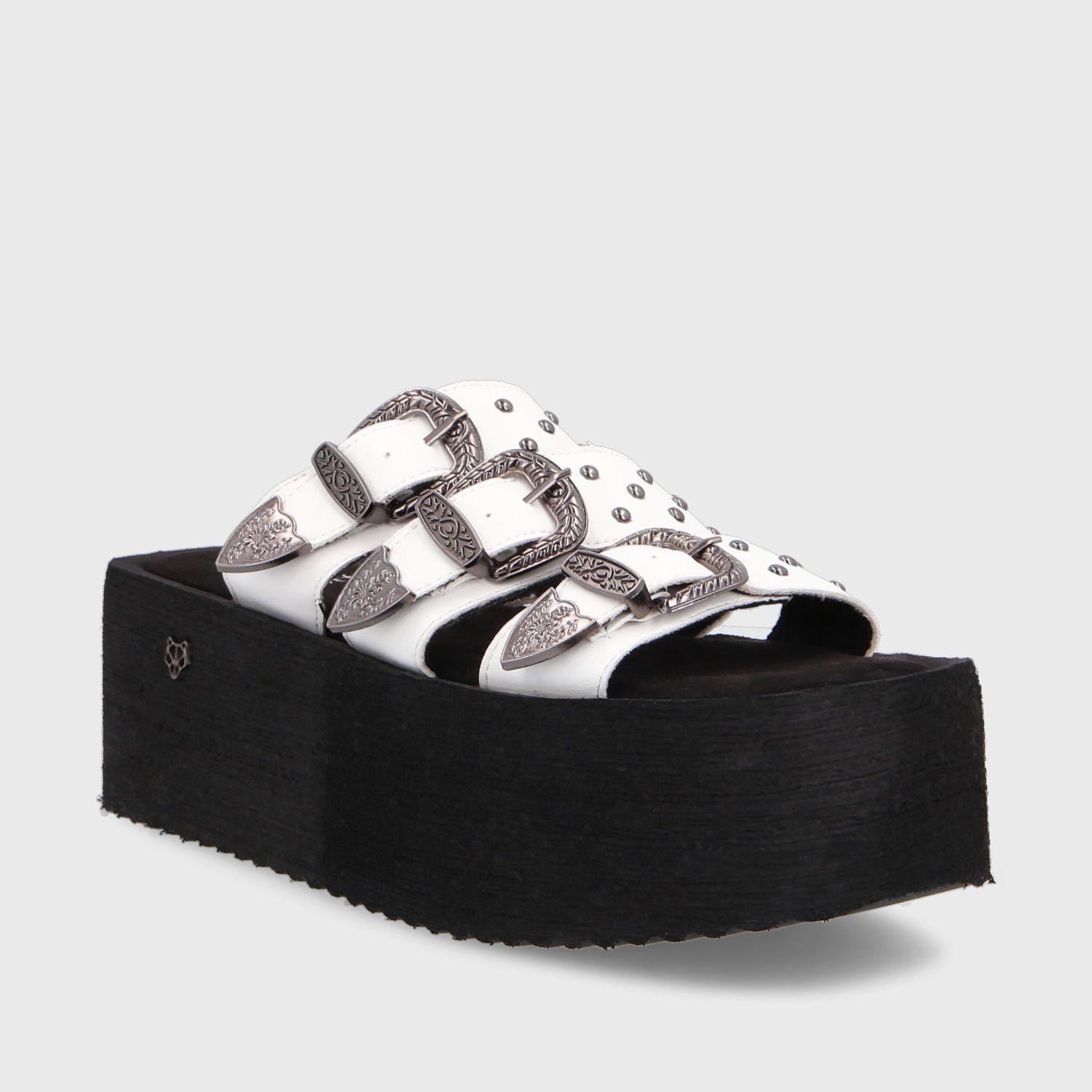 Sandalia Plataforma Blanca Mujer 35251 Gotta-2