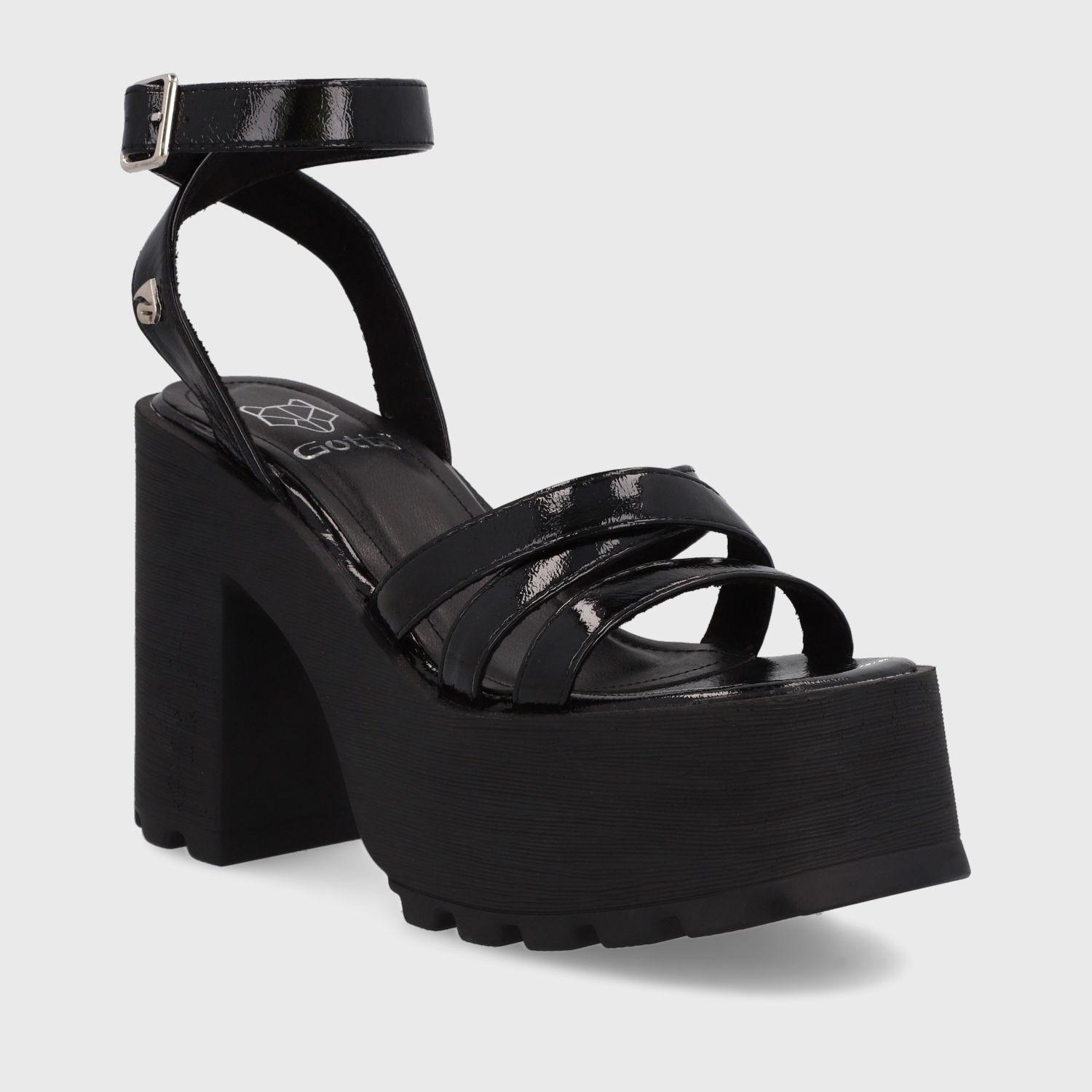 Sandalia Plataforma Negra Mujer 35282 Gotta-1