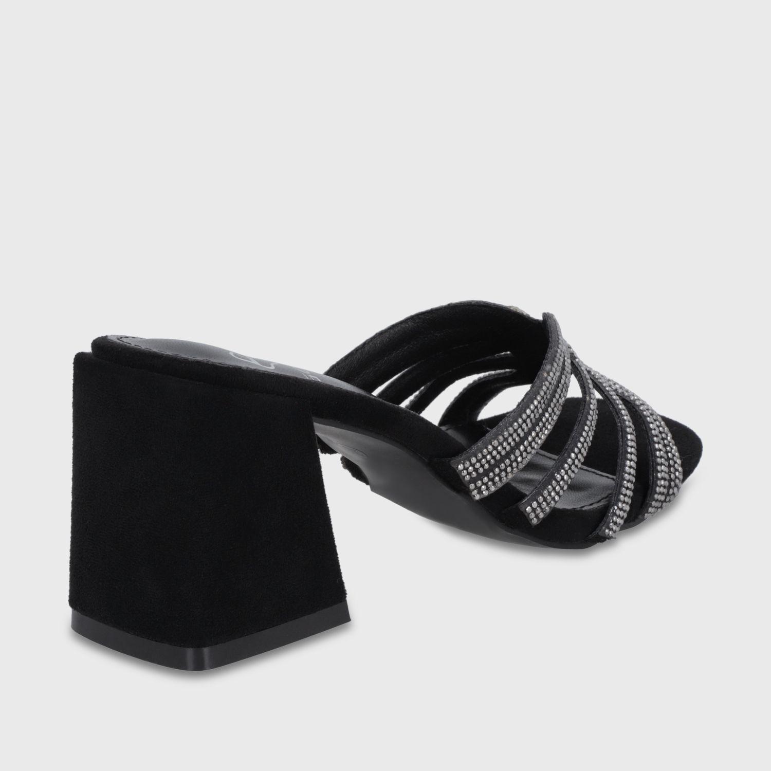 Sandalia Taco Negra Mujer 35135 Gotta-4