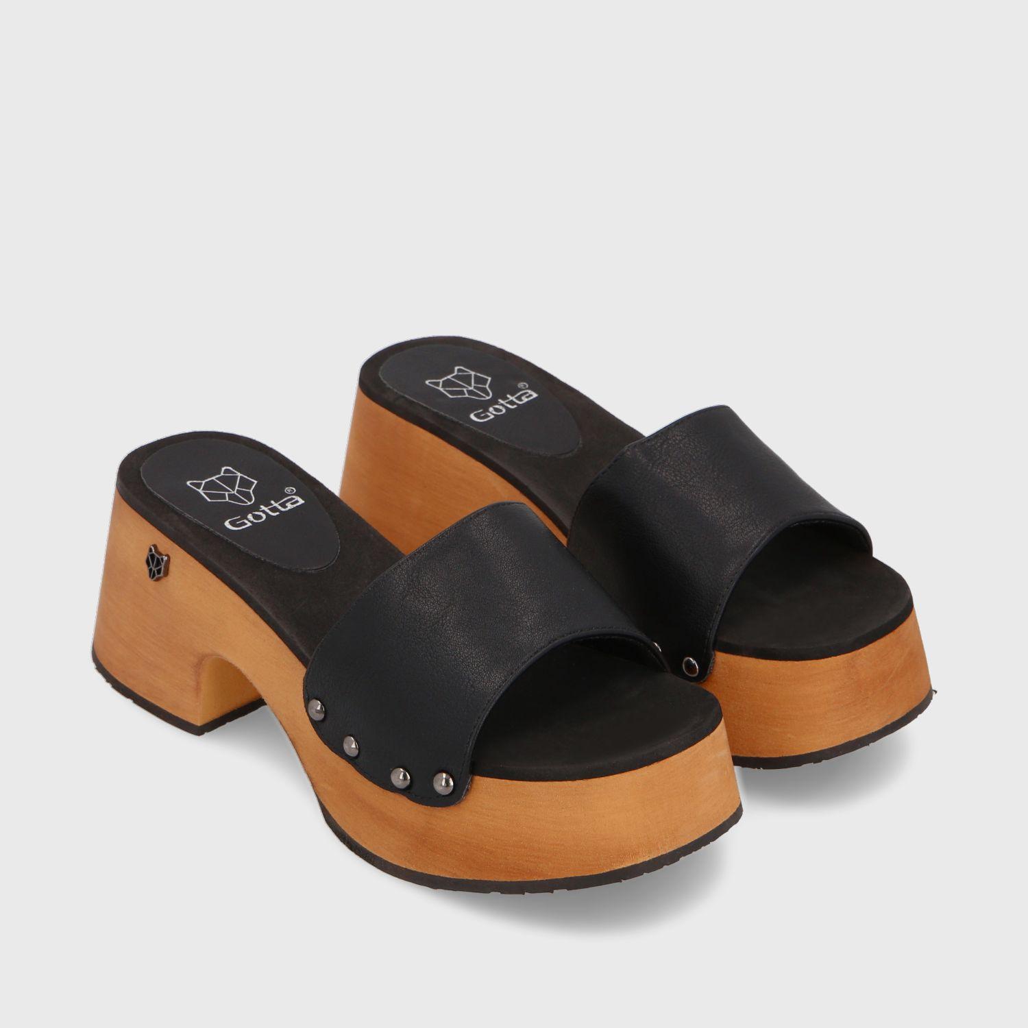 Zueco Negro Mujer 35261 Gotta-2