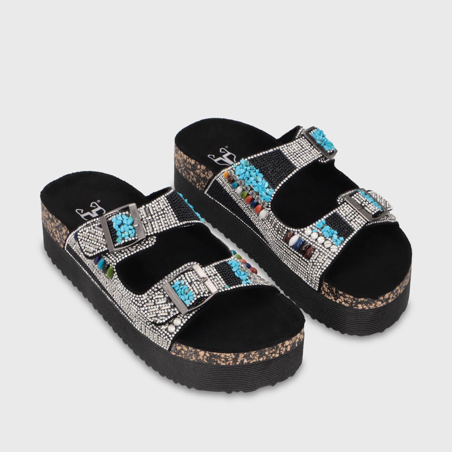 Sandalia Plataforma Negra Mujer 65952 Gotta-2